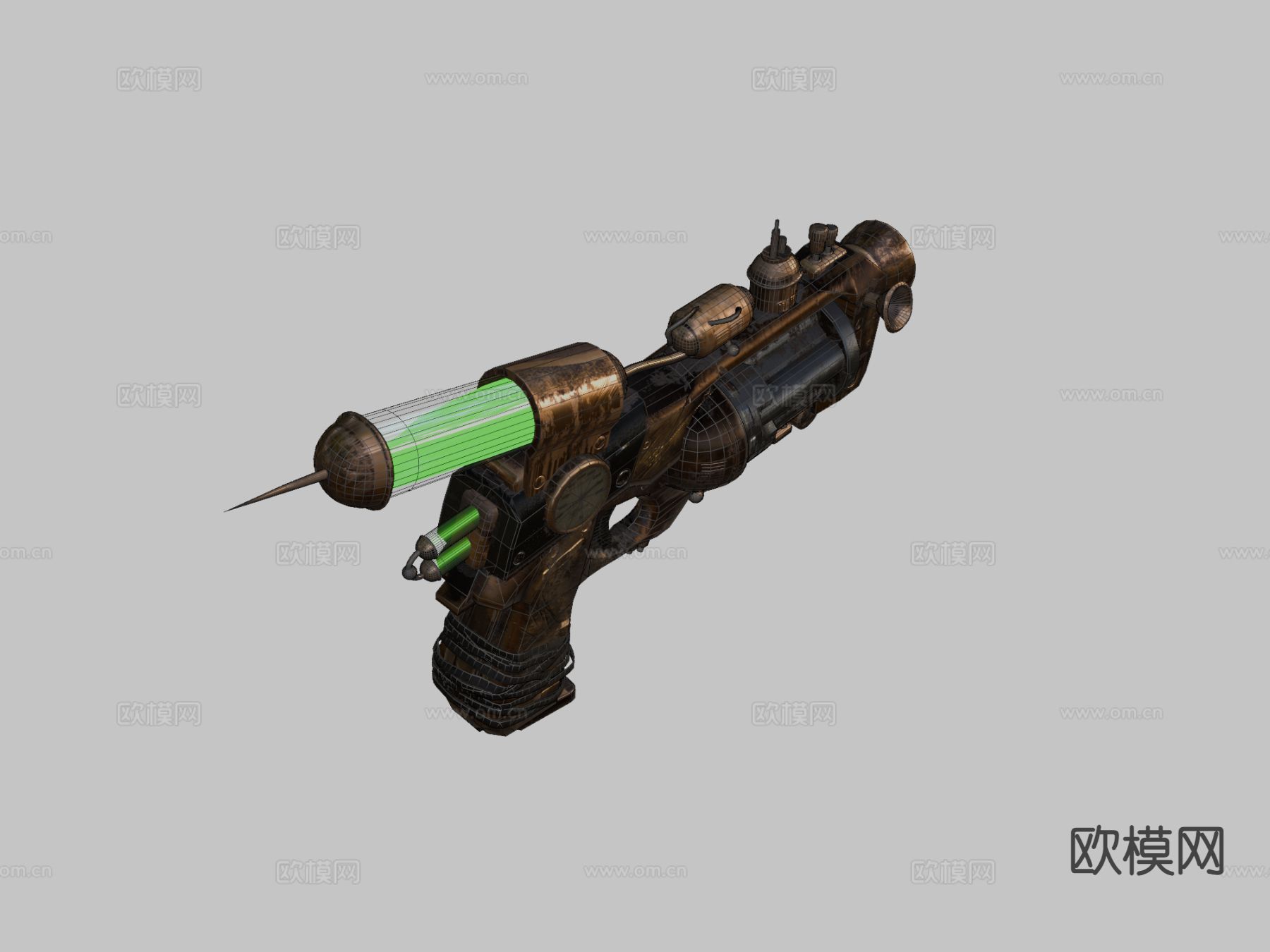 蒸汽朋克枪su模型下载（渲染图1）
