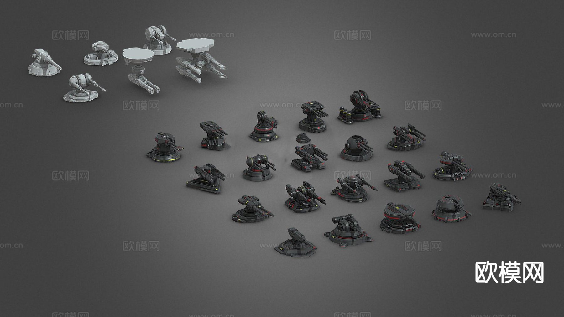 炮塔包su模型下载（渲染图3）