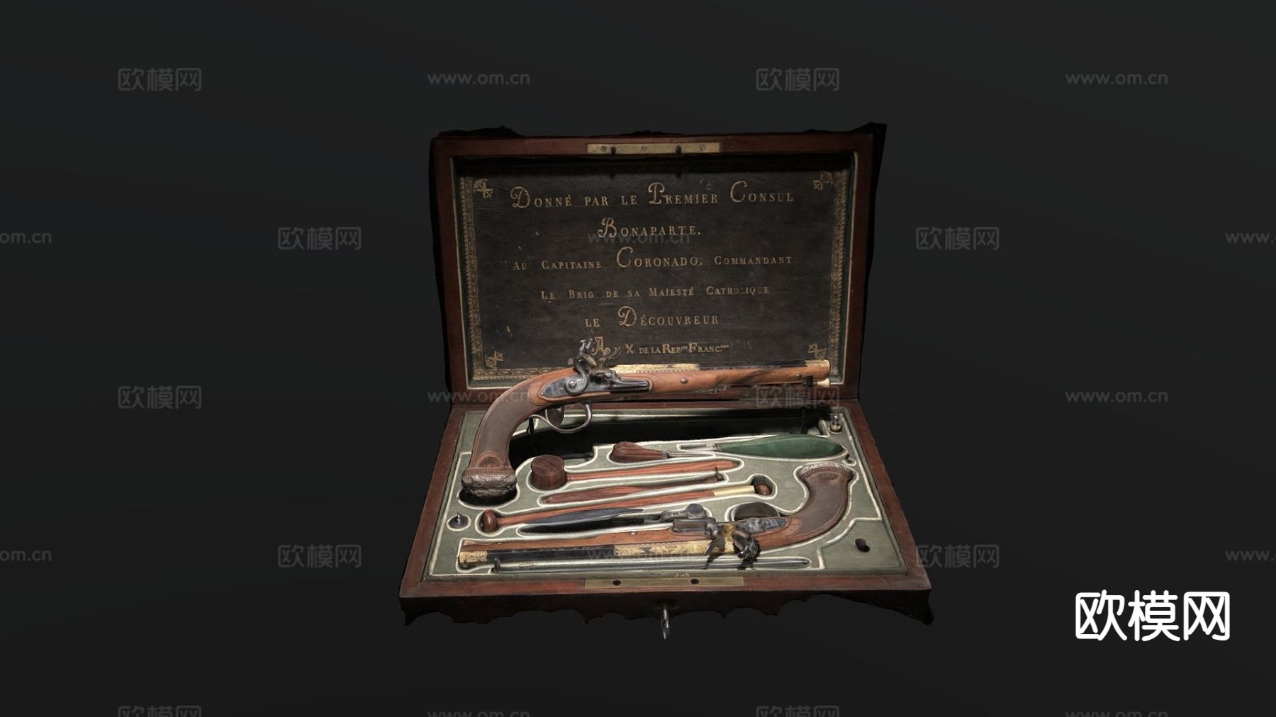 手枪 枪支 枪械su模型下载（渲染图2）