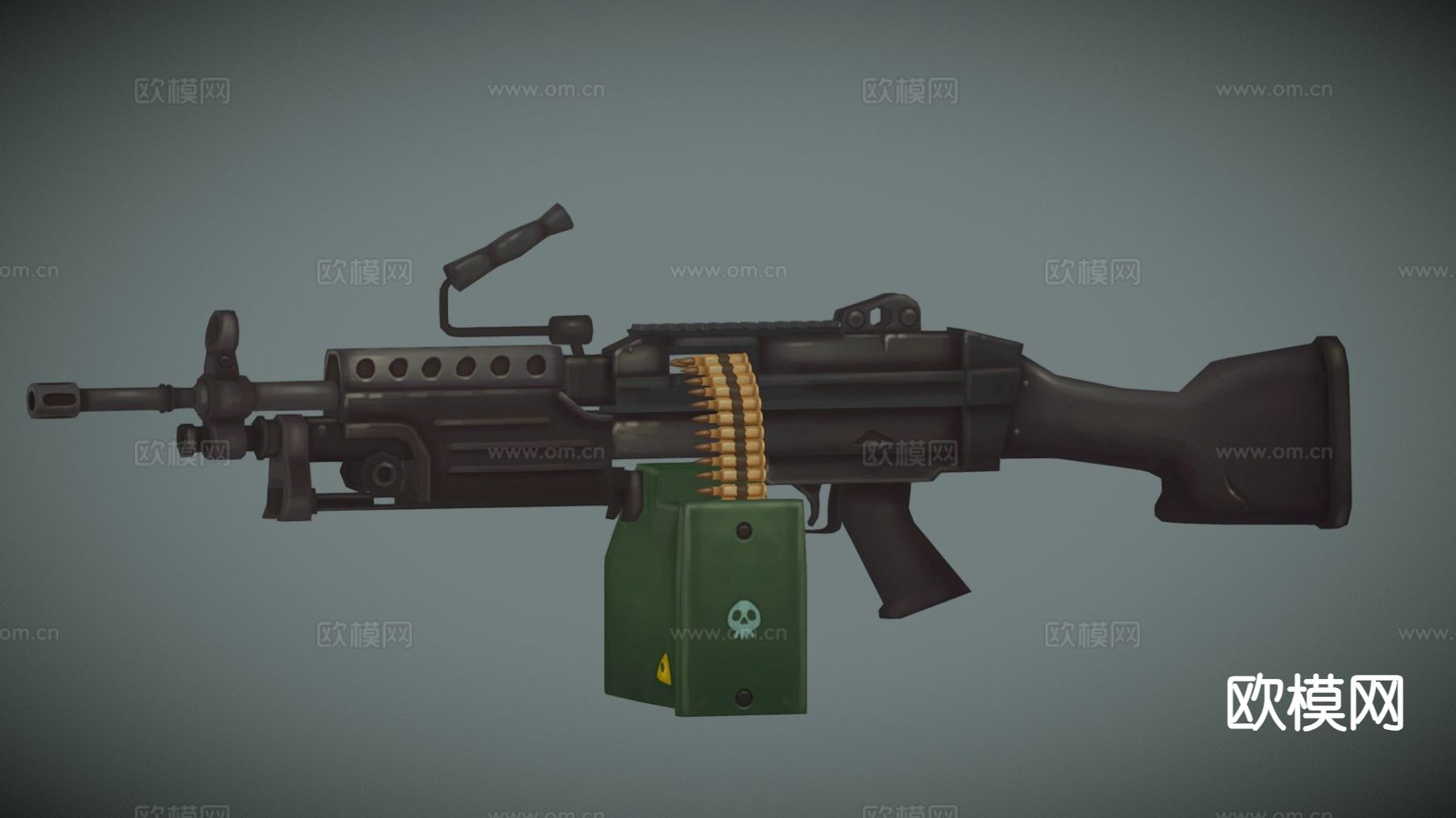 轻机枪su模型下载（渲染图2）