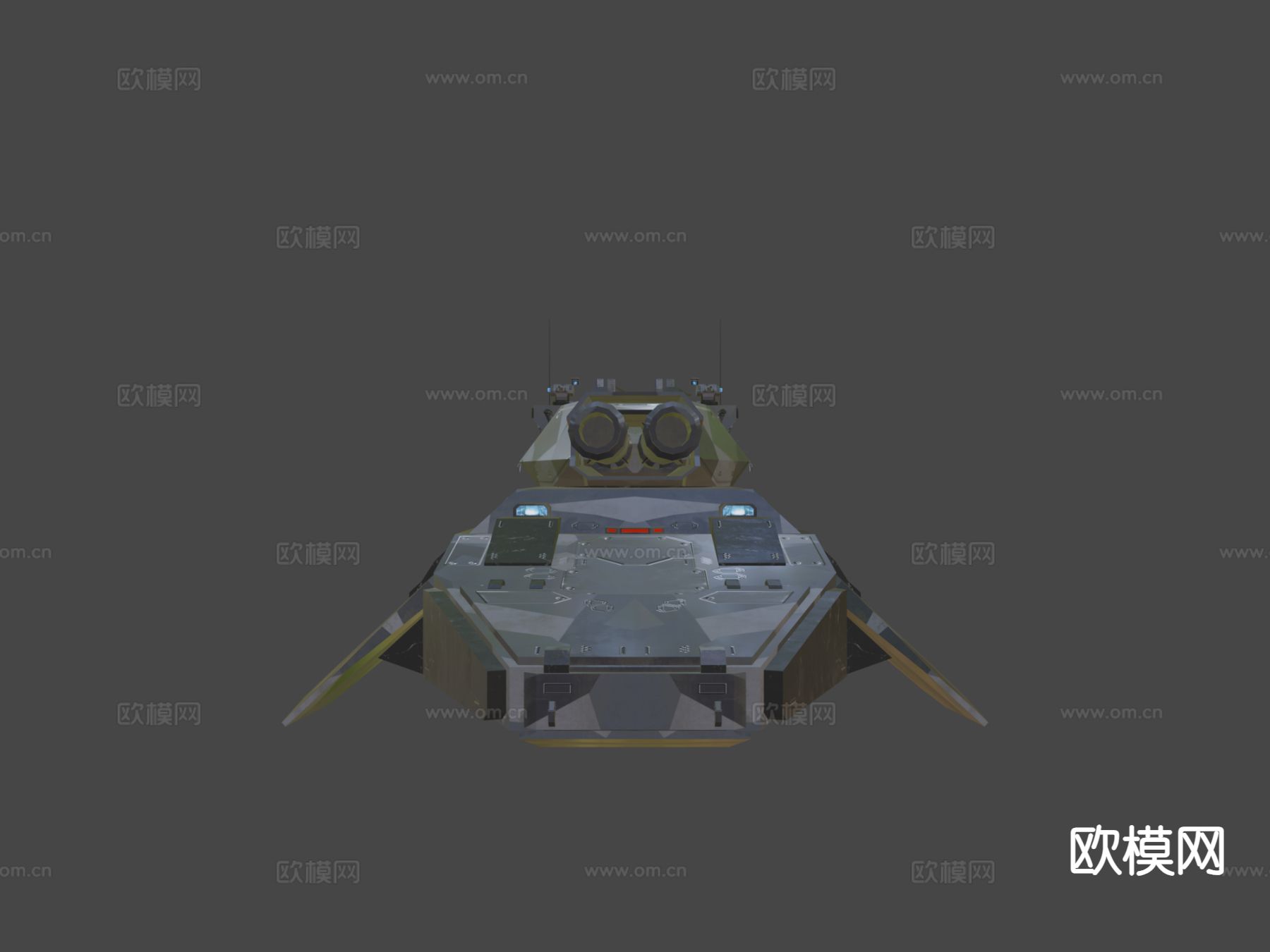 科幻蝎子重型反重力坦克su模型下载（渲染图4）