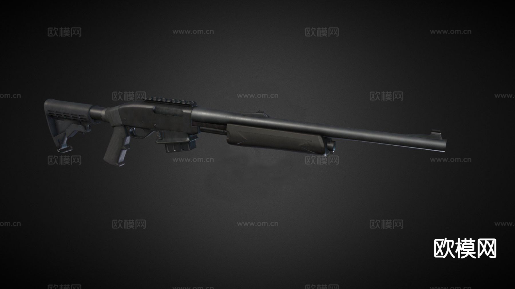 警察卡宾枪 枪支 枪械su模型下载（渲染图2）