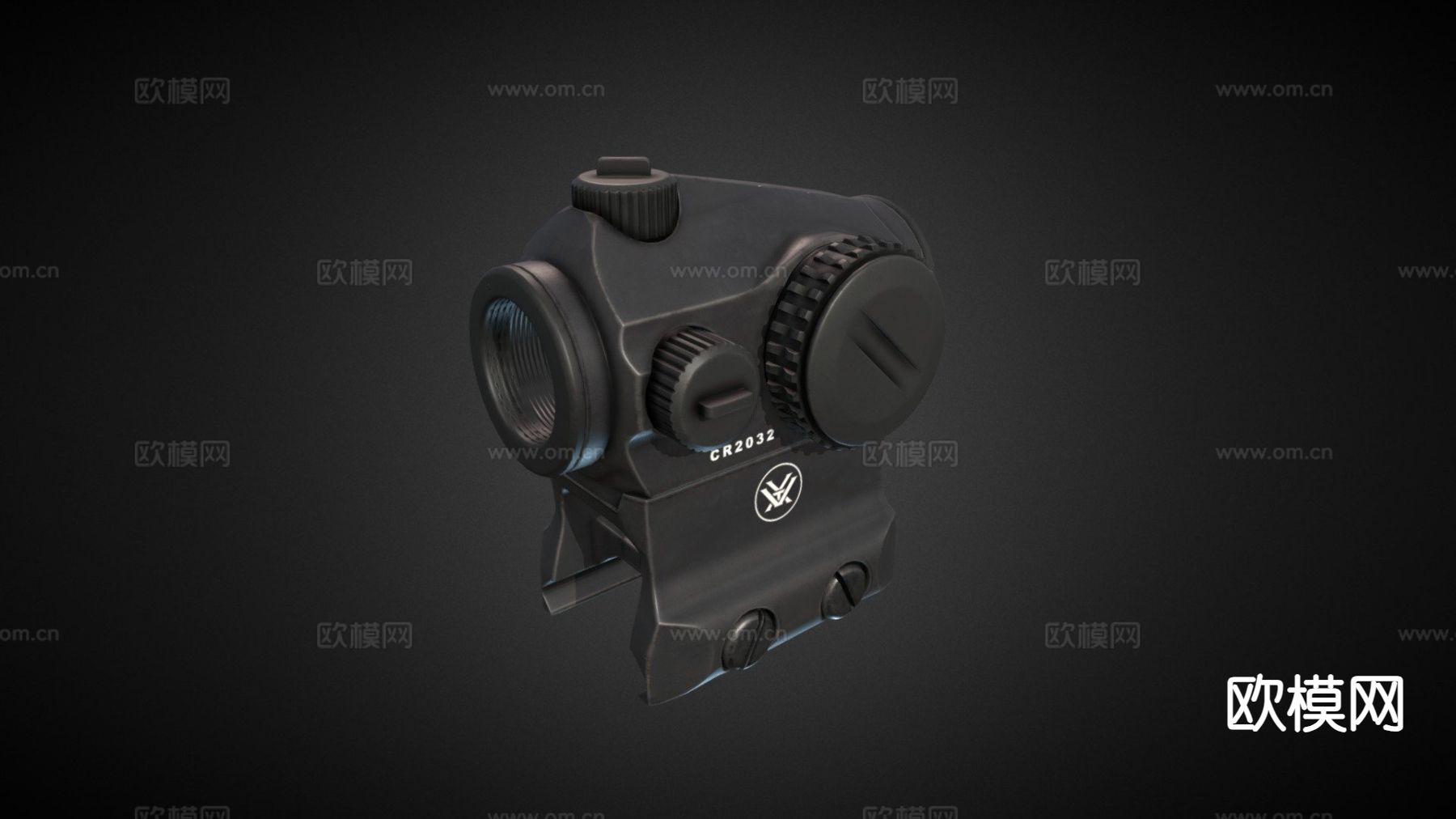 涡流瞄准镜红点su模型下载（渲染图2）