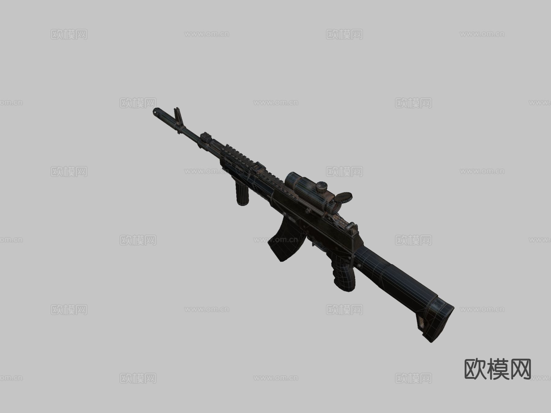 狙击步枪 枪支 枪械su模型下载（渲染图1）