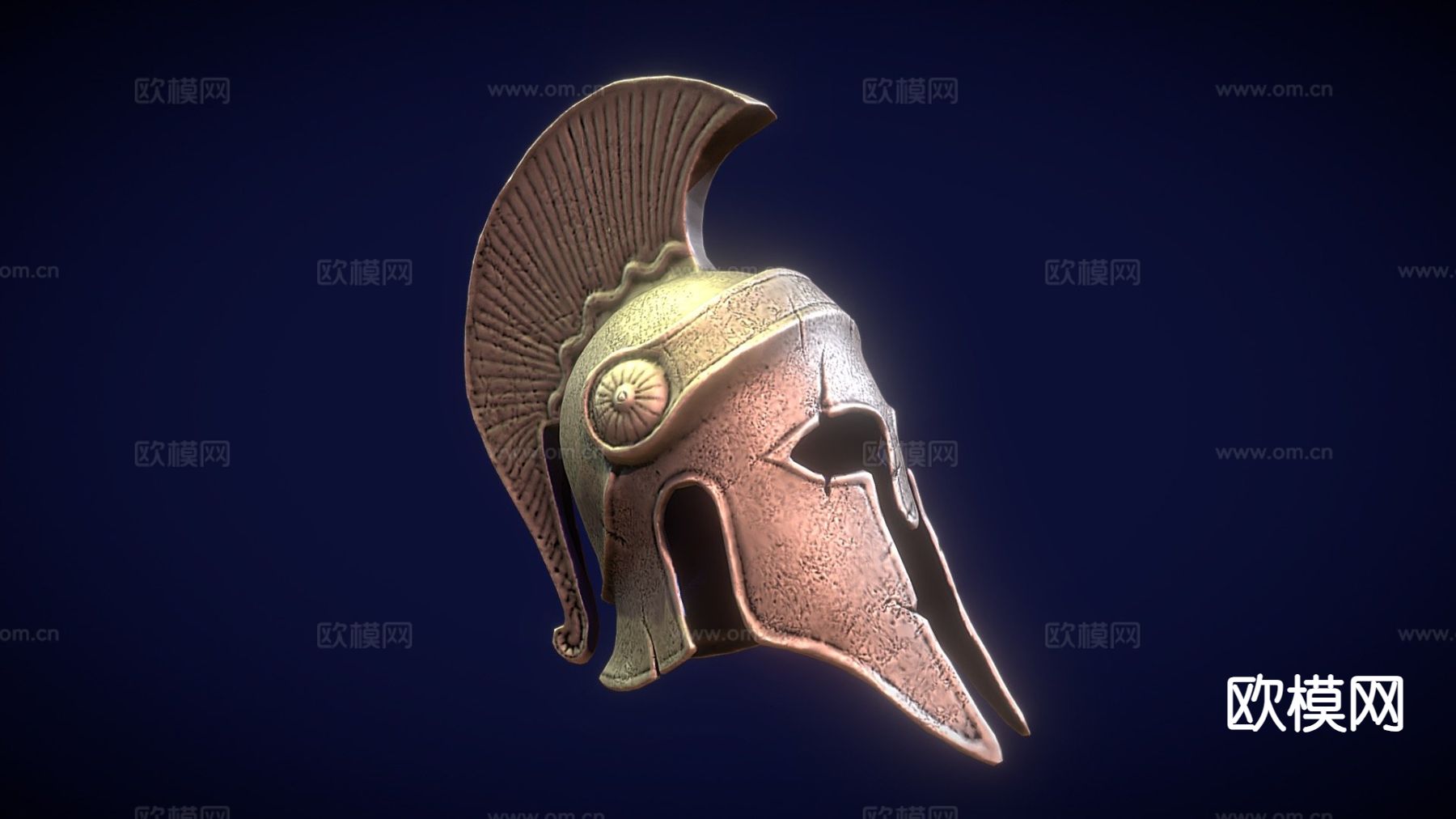 罗马士兵头盔su模型下载（渲染图2）