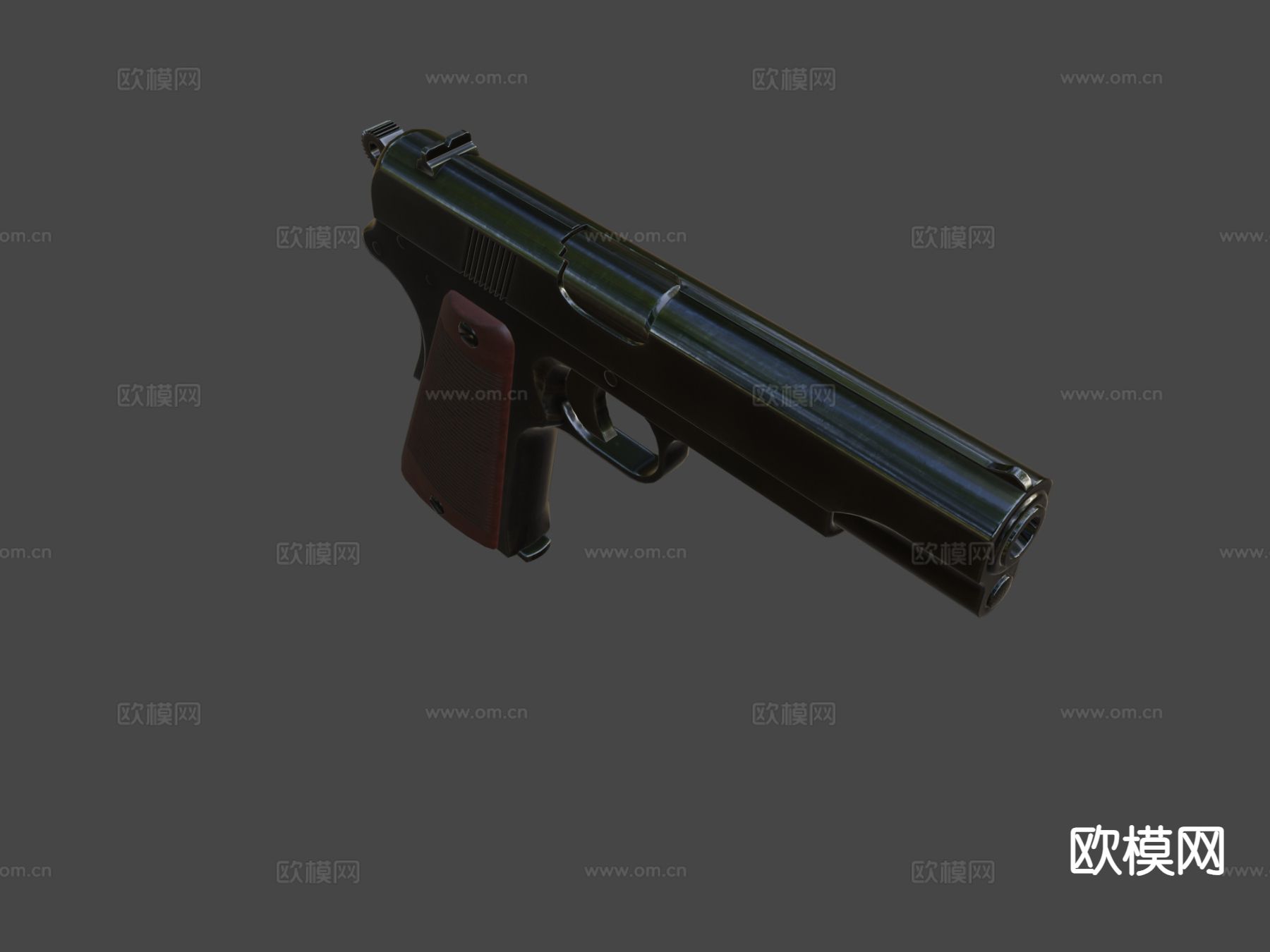 波兰Viswz.35 手枪 枪支 枪械su模型下载（渲染图4）