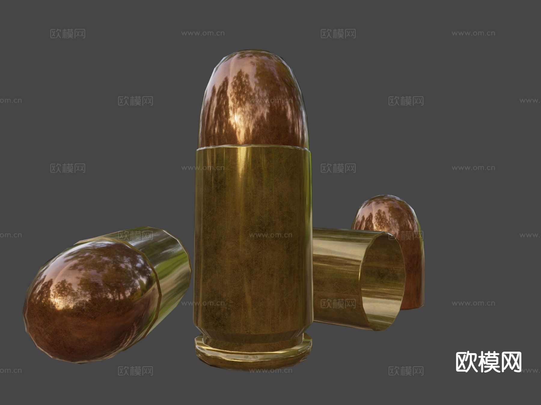 9x19mm弹药 子弹su模型下载（渲染图5）
