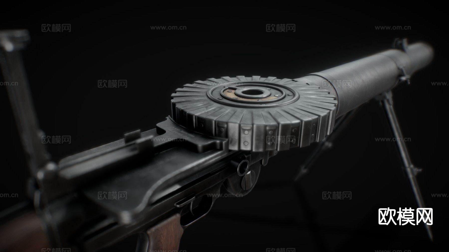 路易斯枪 枪支 枪械su模型下载（渲染图2）