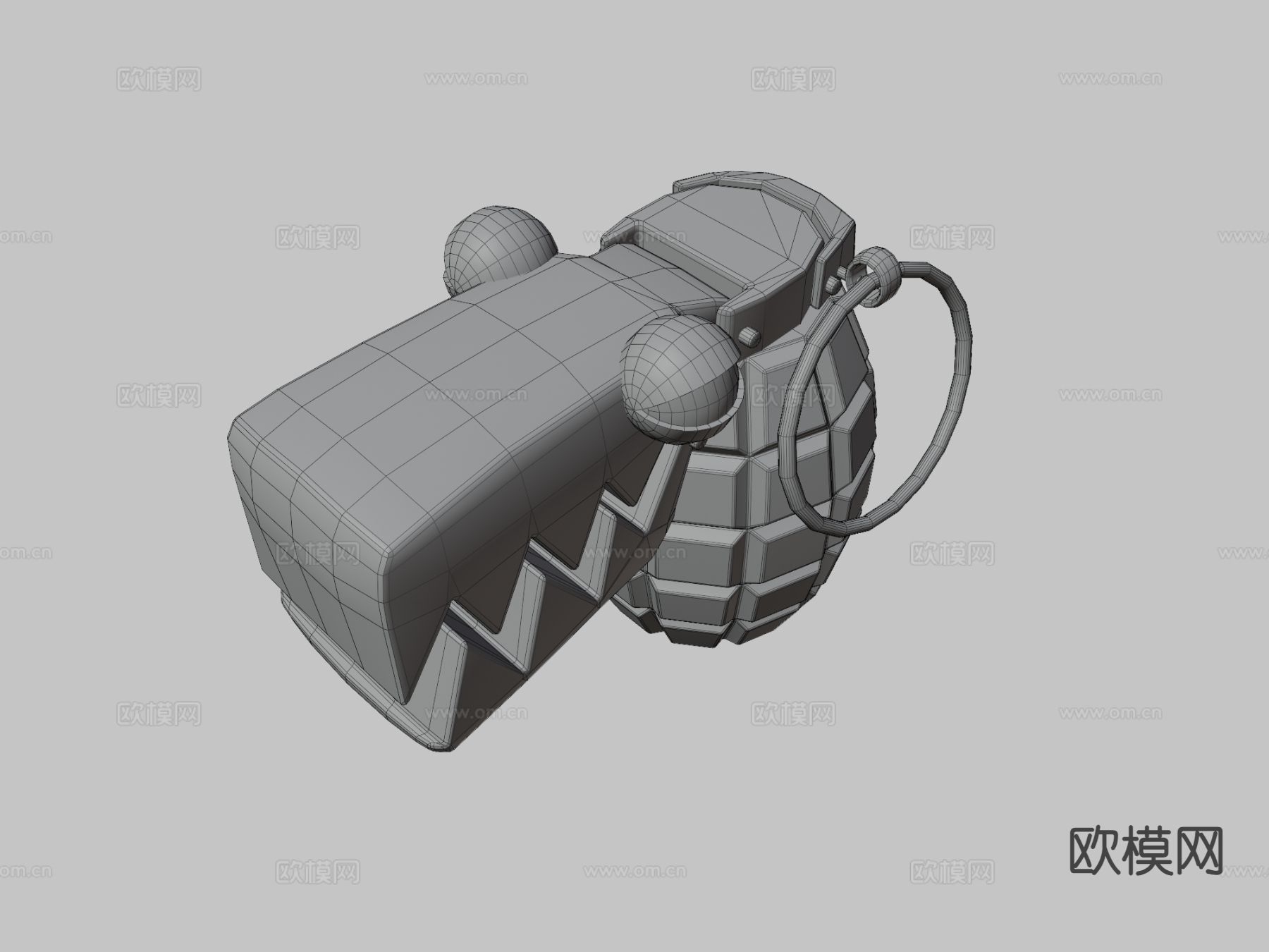 jinx手榴弹 炸弹 武器su模型下载（渲染图3）