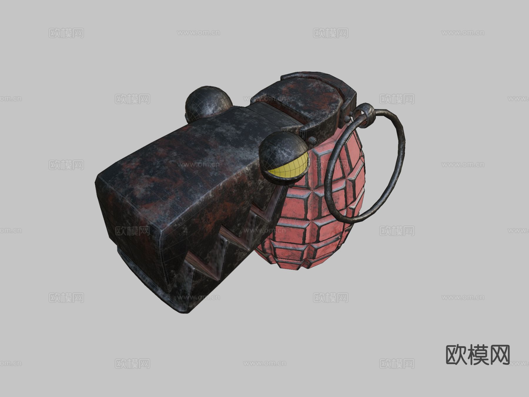 jinx手榴弹 炸弹 武器su模型下载（渲染图1）