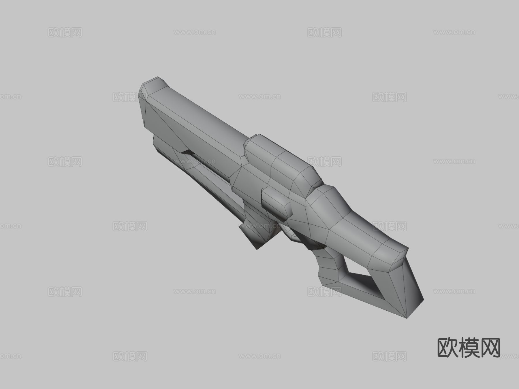科幻突击枪su模型下载（渲染图1）