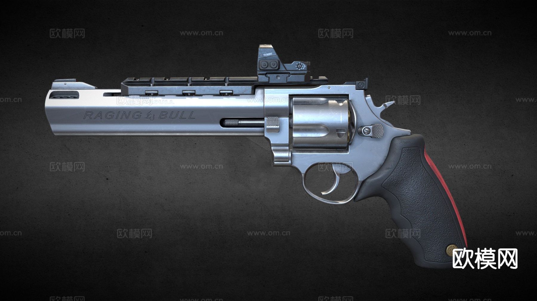 左轮手枪 枪支 枪械su模型下载（渲染图2）
