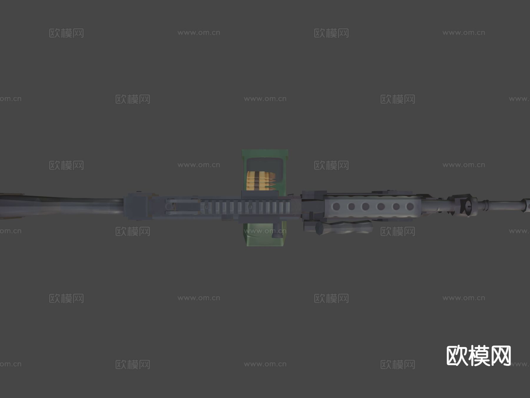 轻机枪su模型下载（渲染图7）