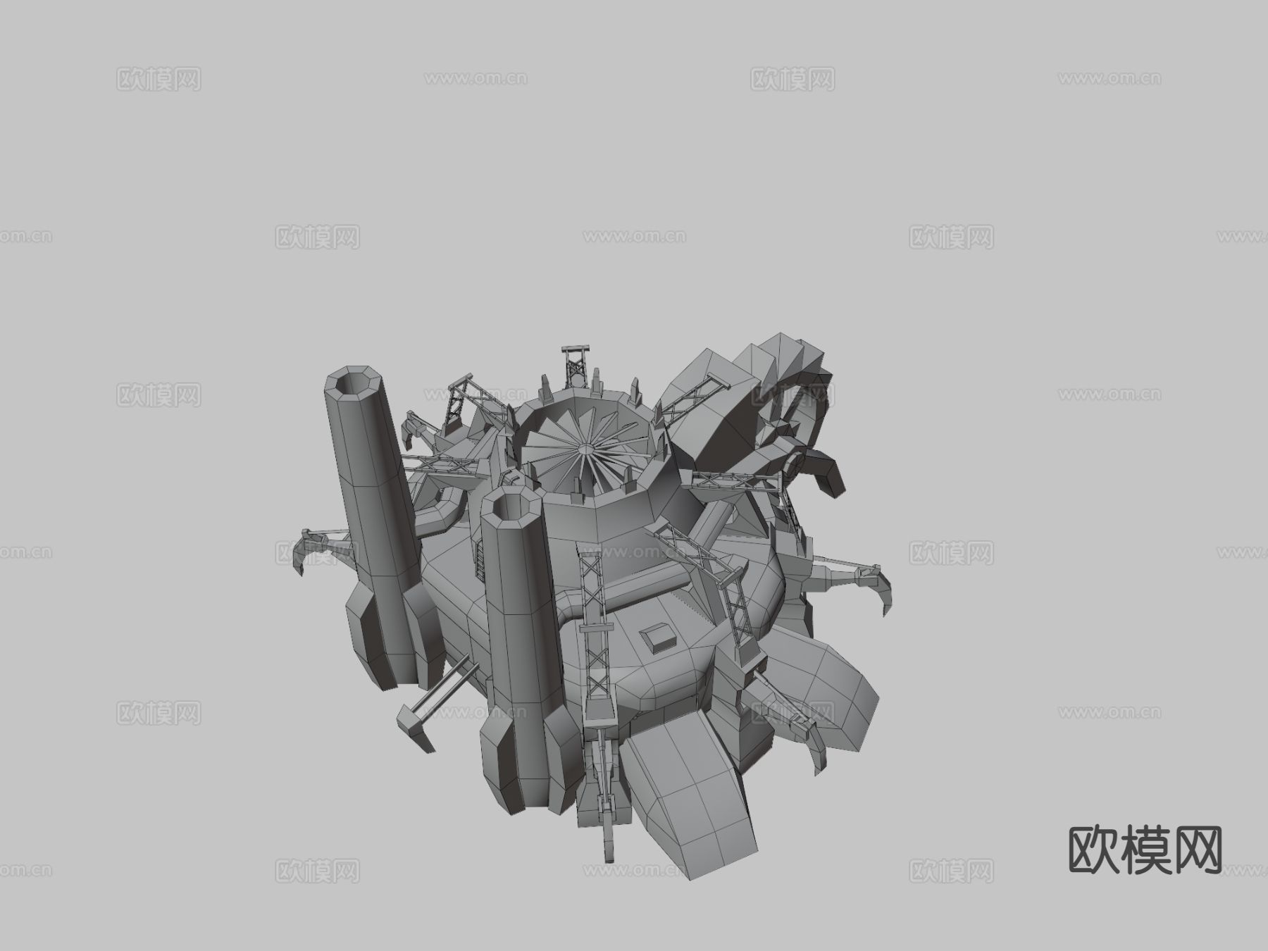 科幻建筑su模型下载（渲染图4）