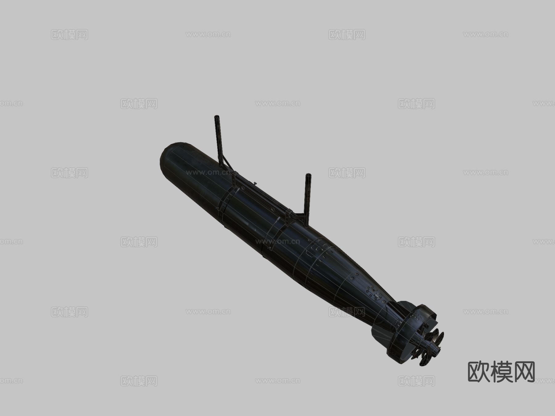 MARK13-2 US鱼雷 发射器 武器su模型下载（渲染图1）