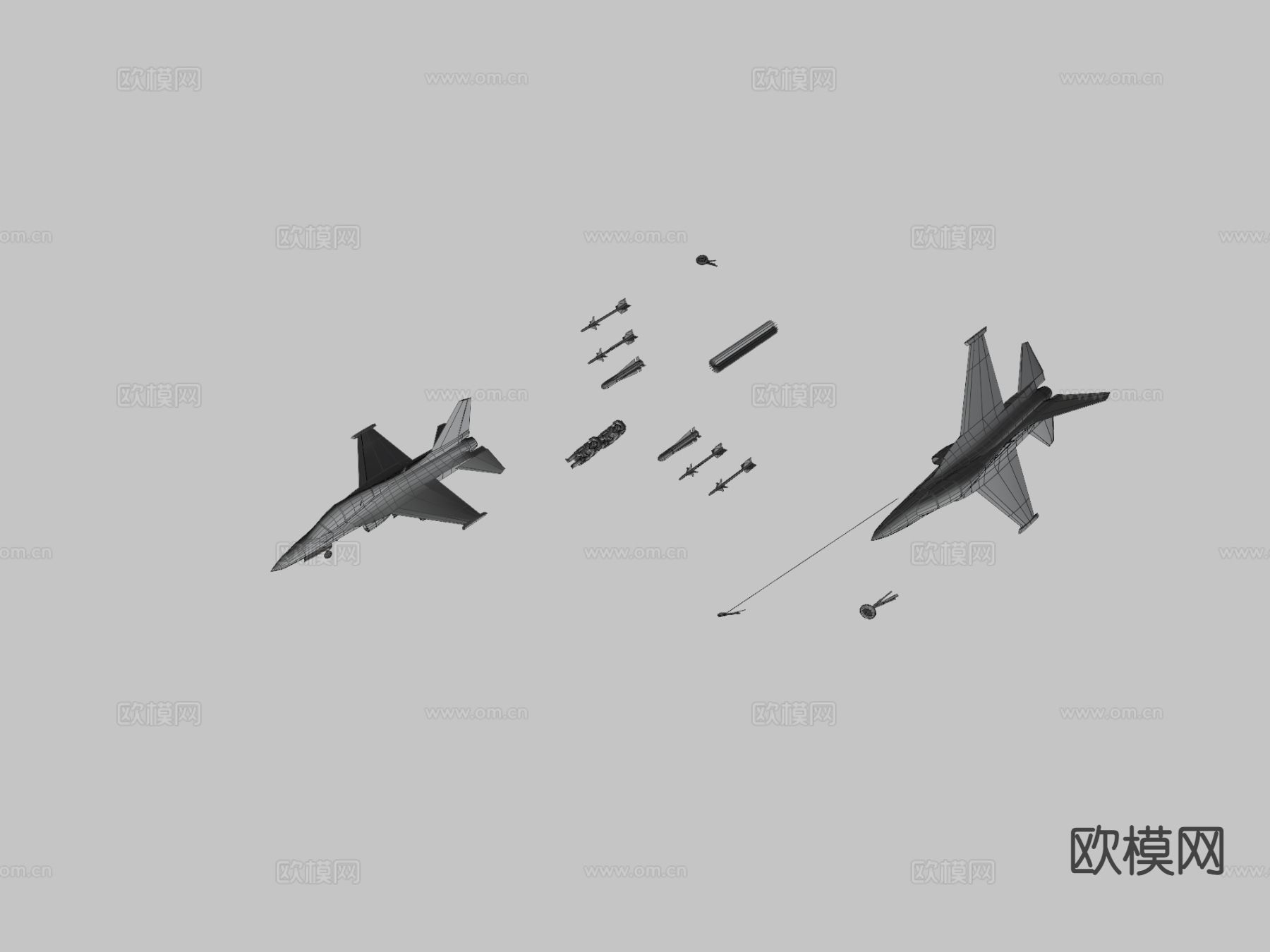 金鹰飞机 战斗机su模型下载（渲染图3）