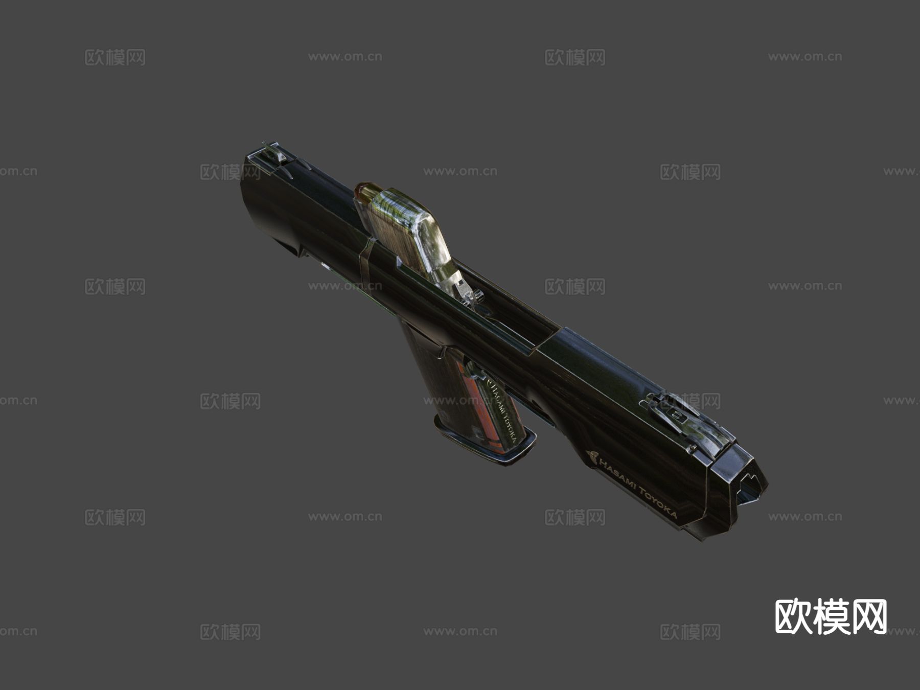 科幻枪su模型下载（渲染图4）