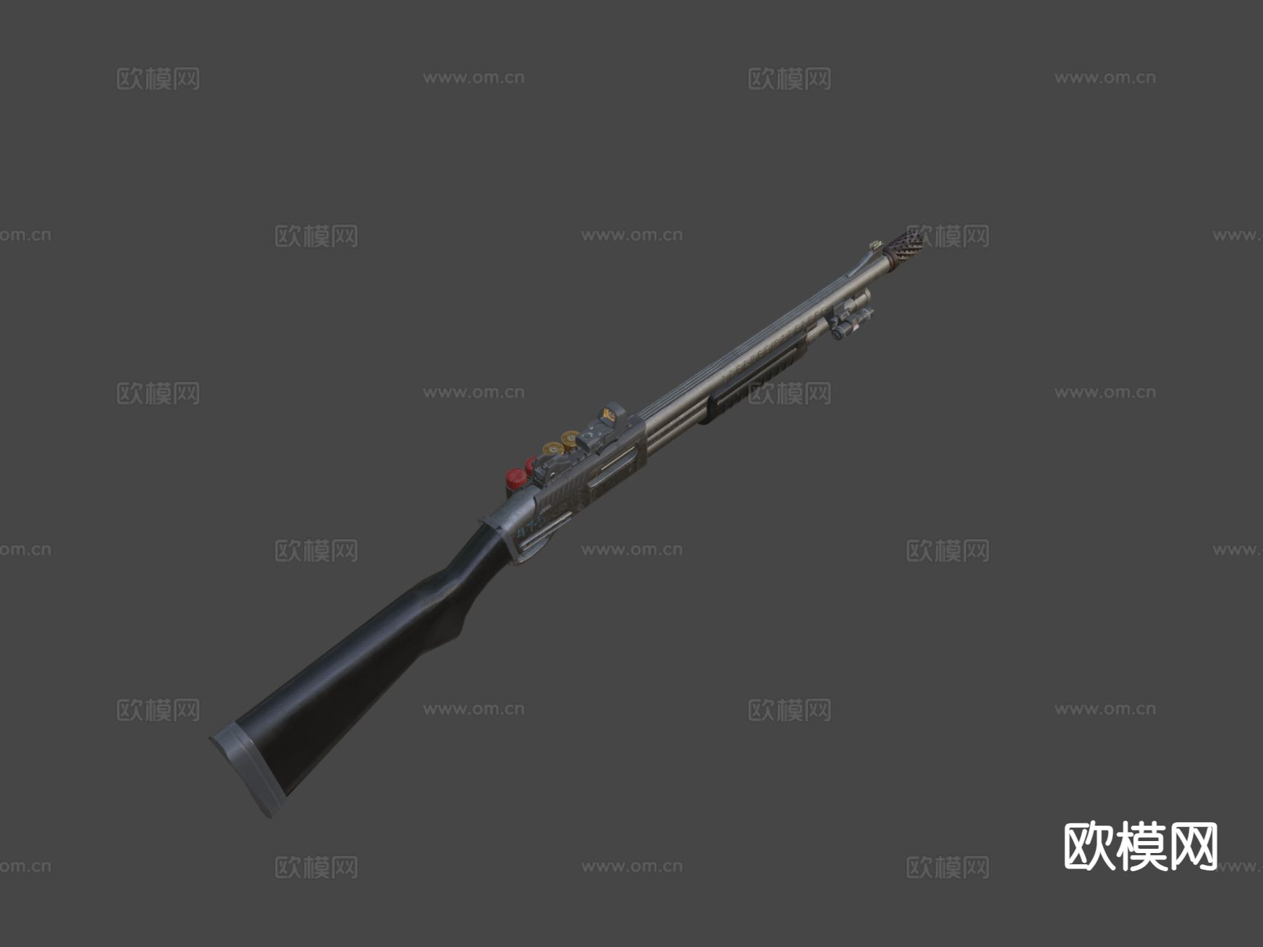 雷明顿870 霰弹枪 枪支 枪械su模型下载（渲染图4）