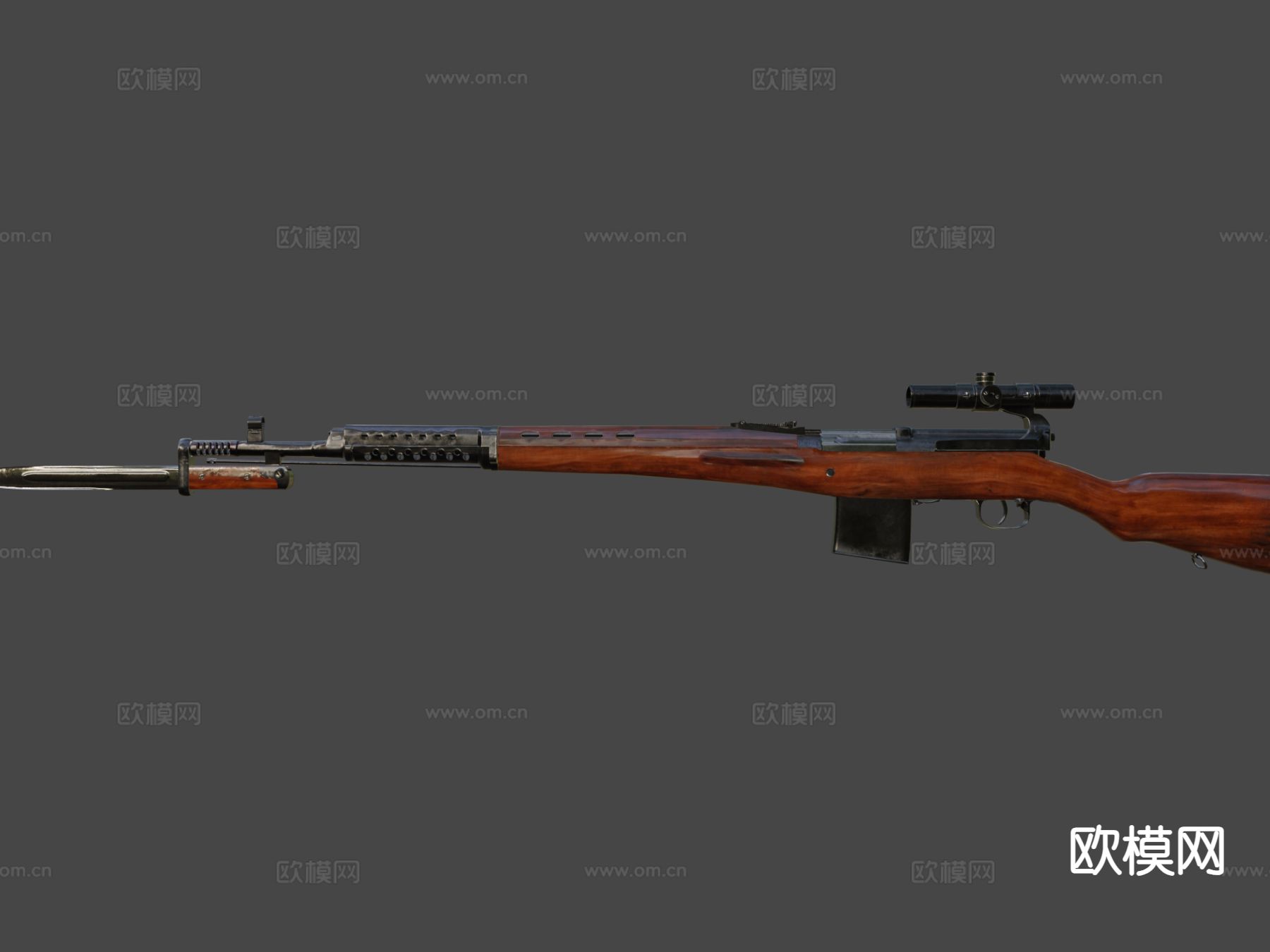 阻击枪 瞄准器su模型下载（渲染图6）