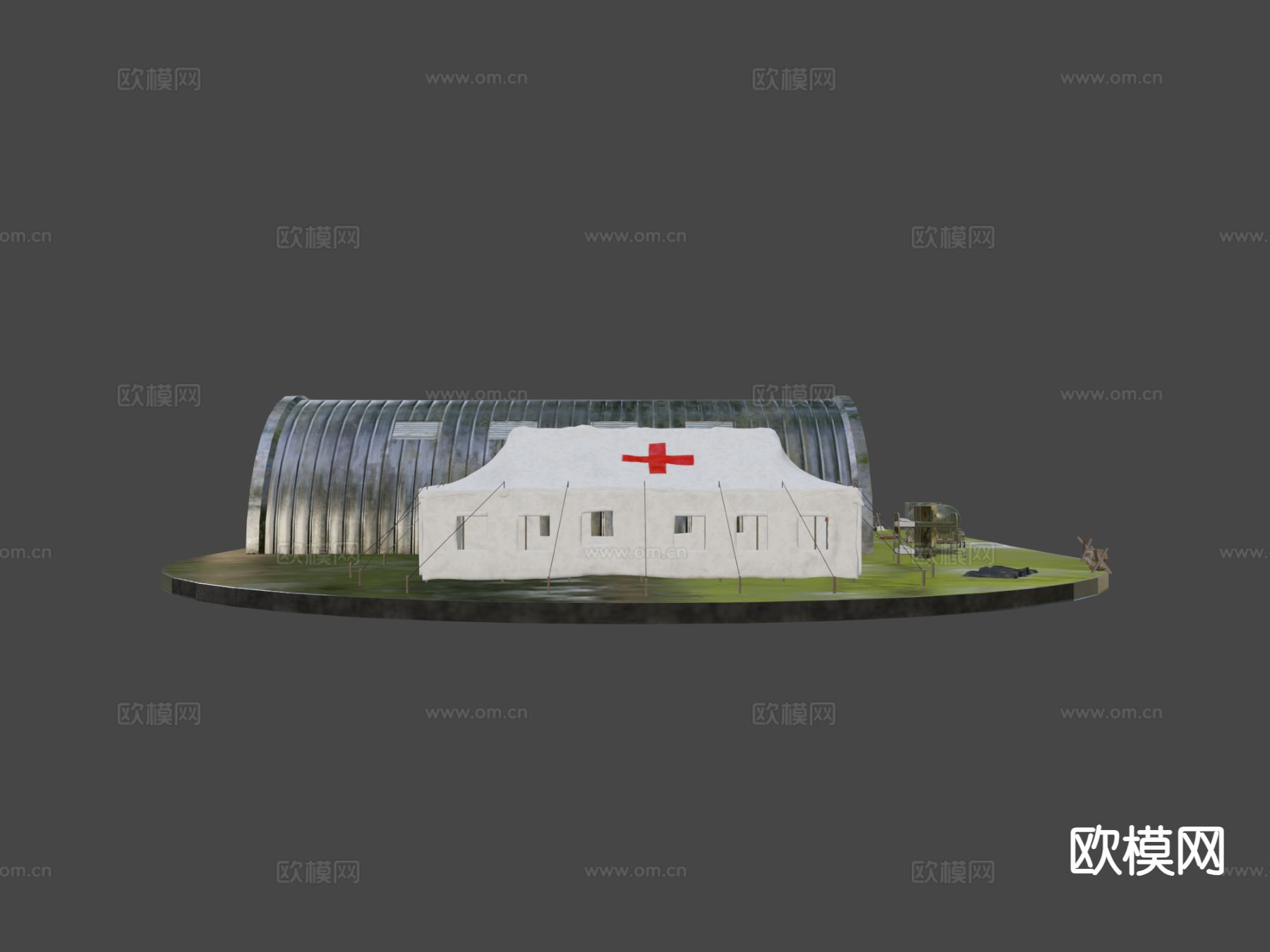 军事基地包su模型下载（渲染图4）