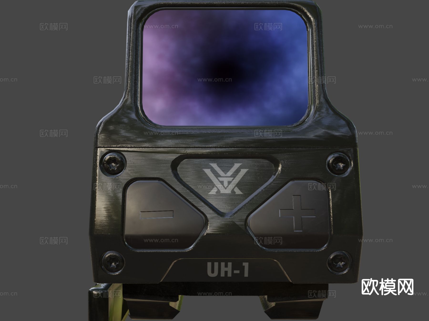 旋涡红点 瞄准器su模型下载（渲染图7）