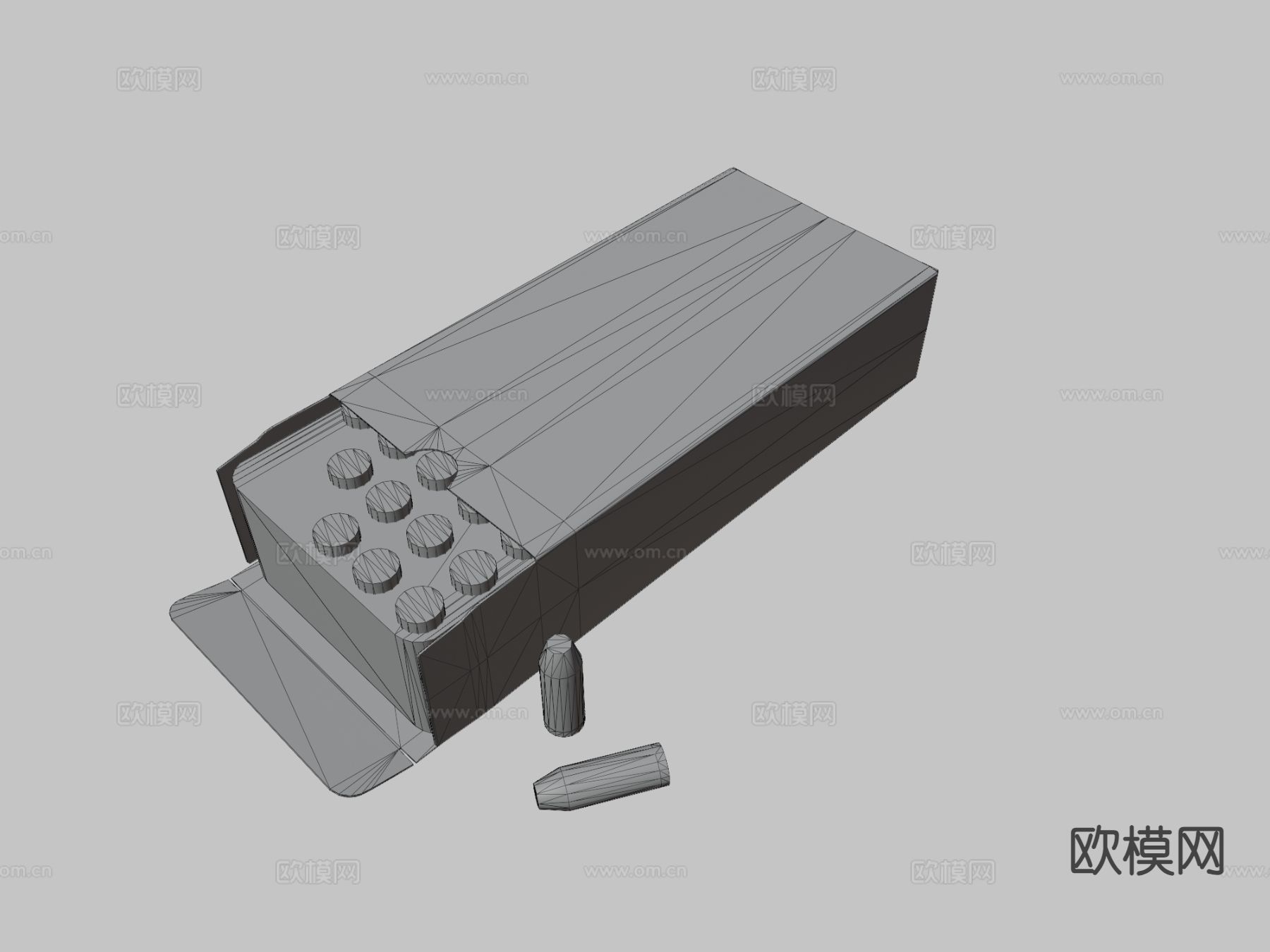 手枪子弹(弹药)su模型下载（渲染图1）