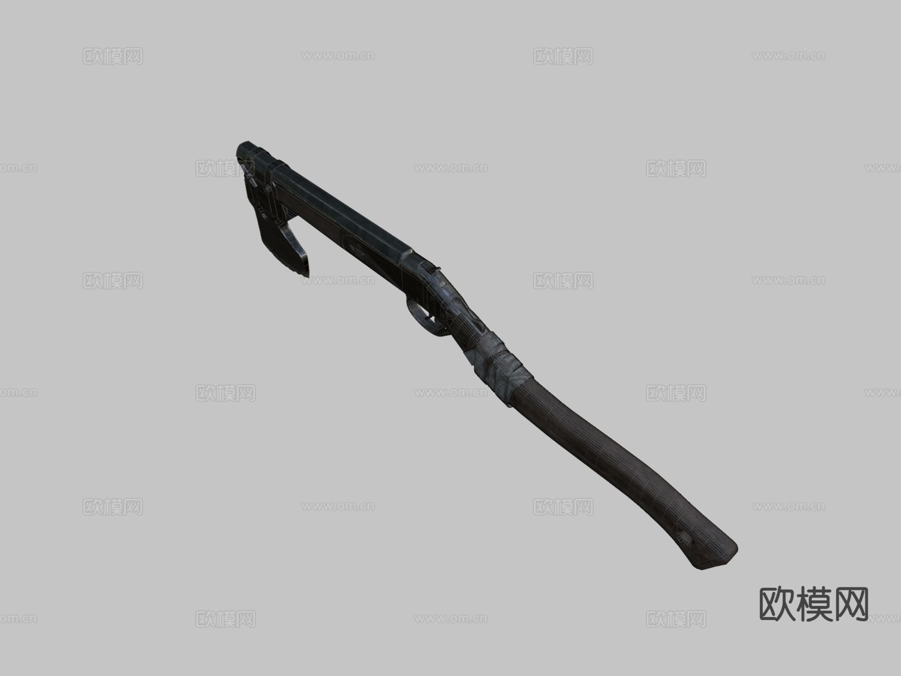霰弹枪斧su模型下载（渲染图1）