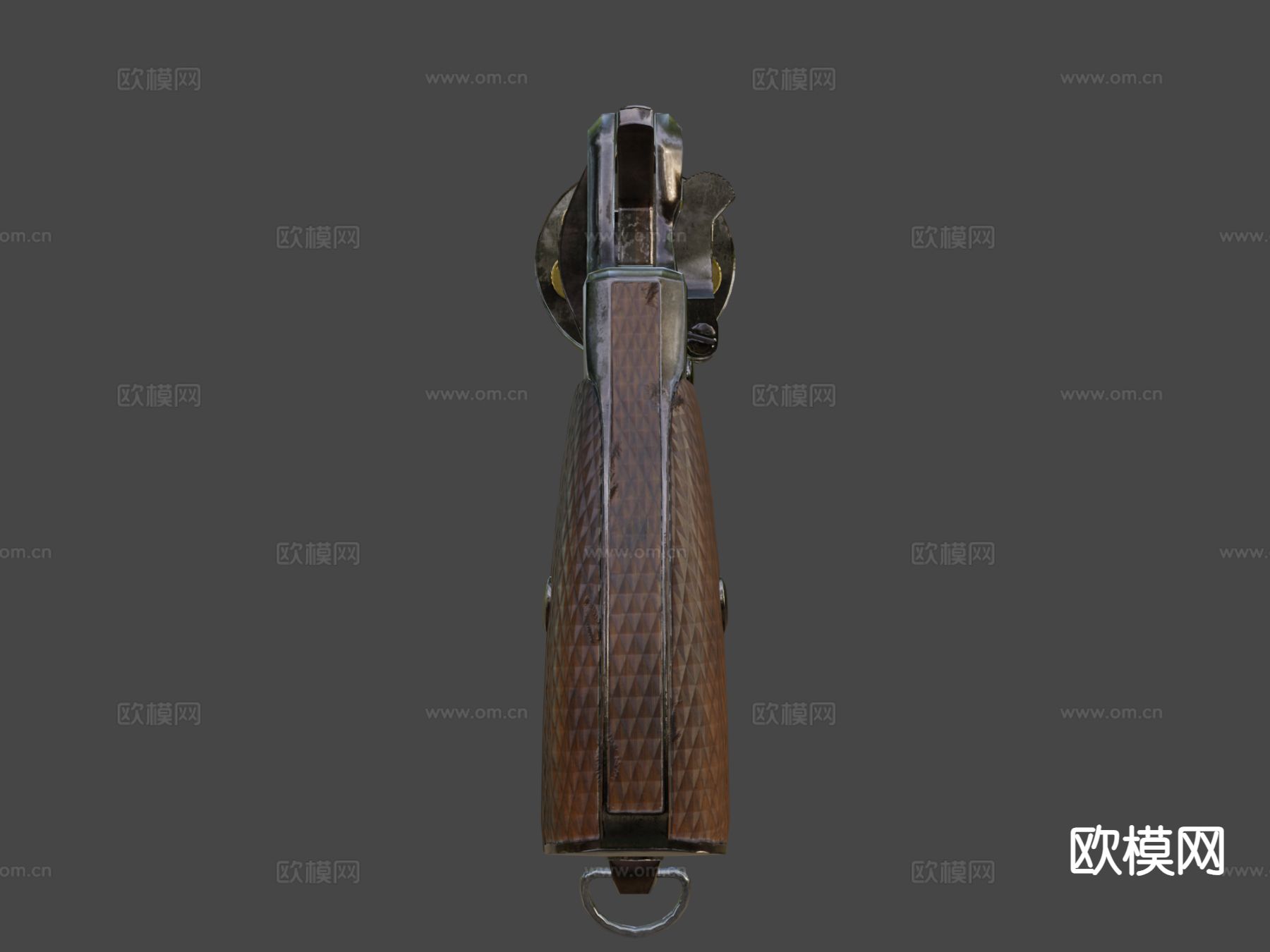 纳甘M1895手枪su模型下载（渲染图7）