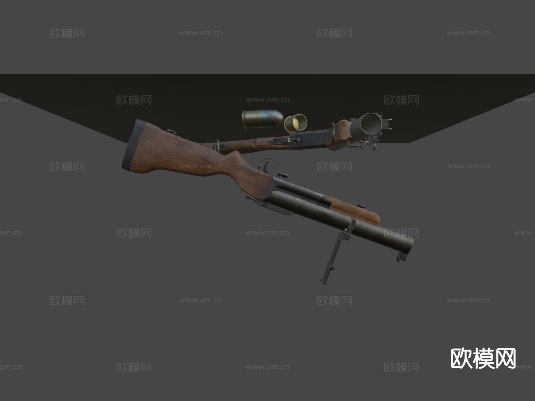 M79 榴弹发射器 火枪su模型下载（渲染图4）