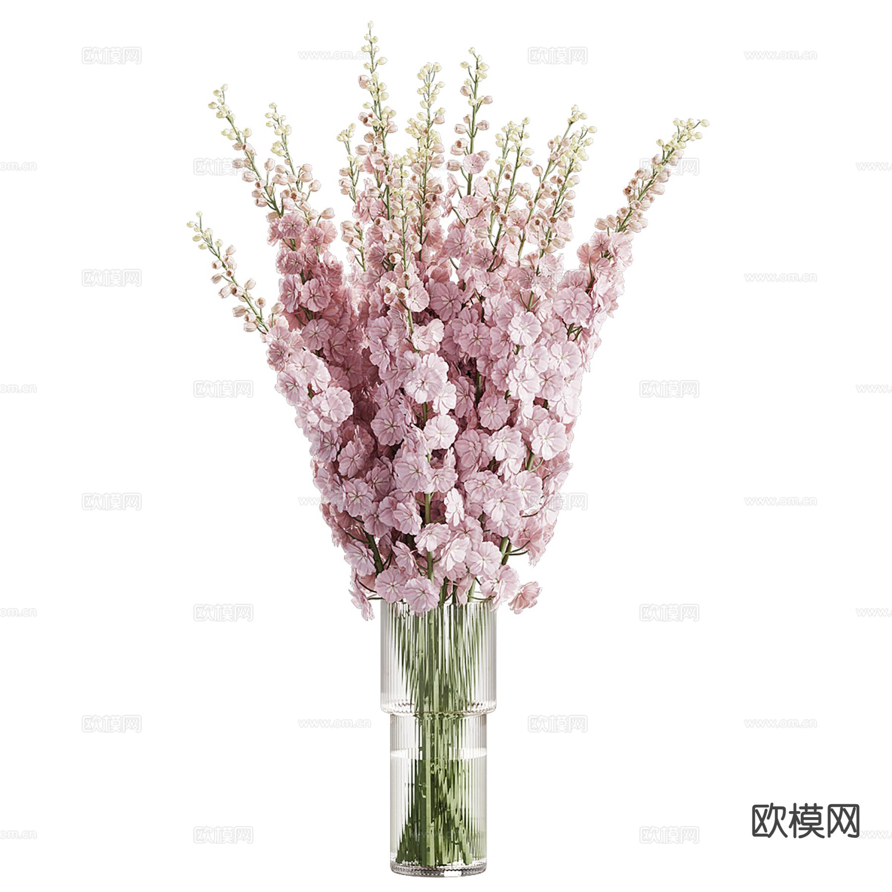 现代插花 花瓶花艺3d模型