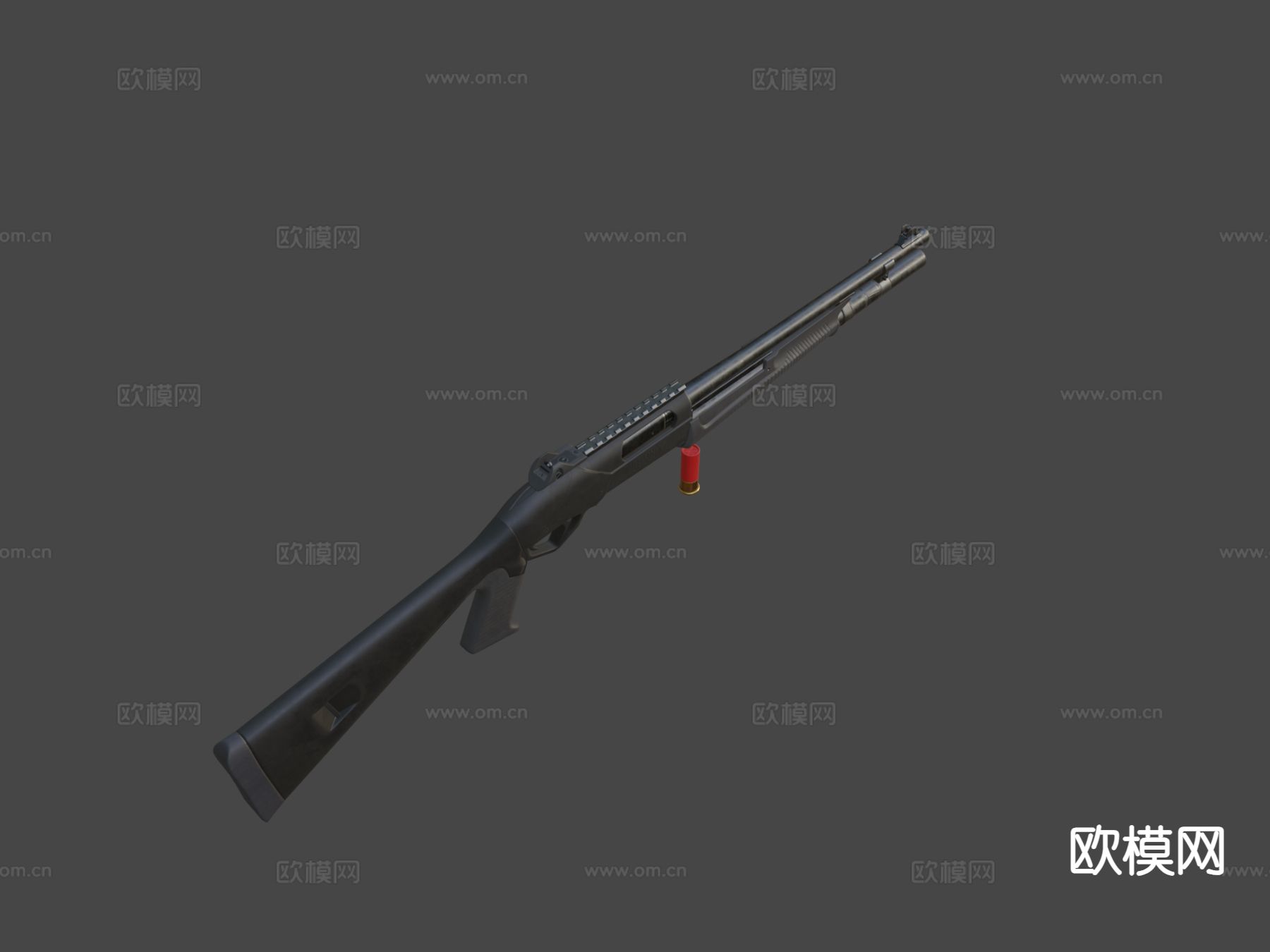 霰弹枪 枪支 枪械su模型下载（渲染图4）