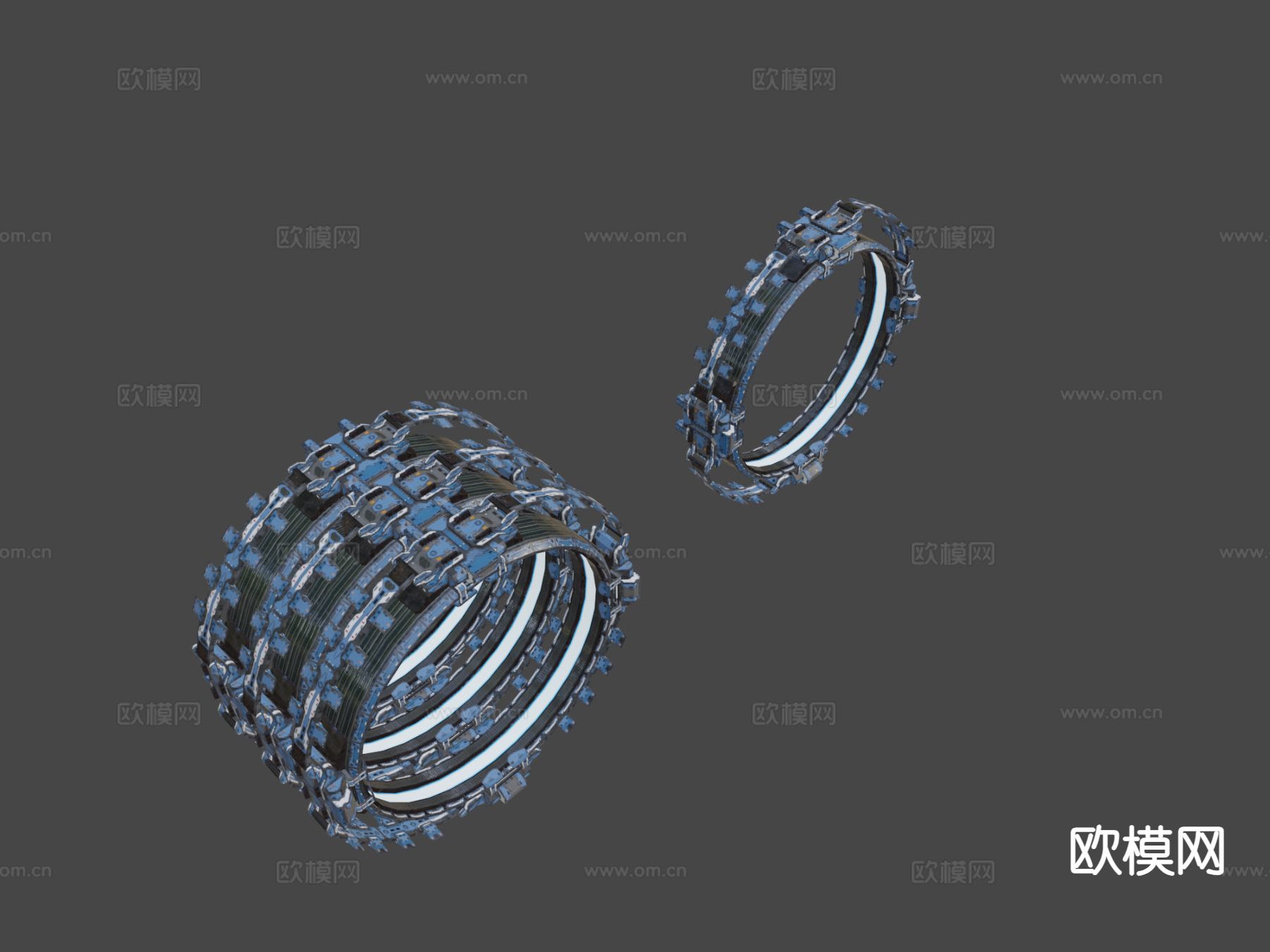IV型 科幻跳跃门 机械设备su模型下载（渲染图6）