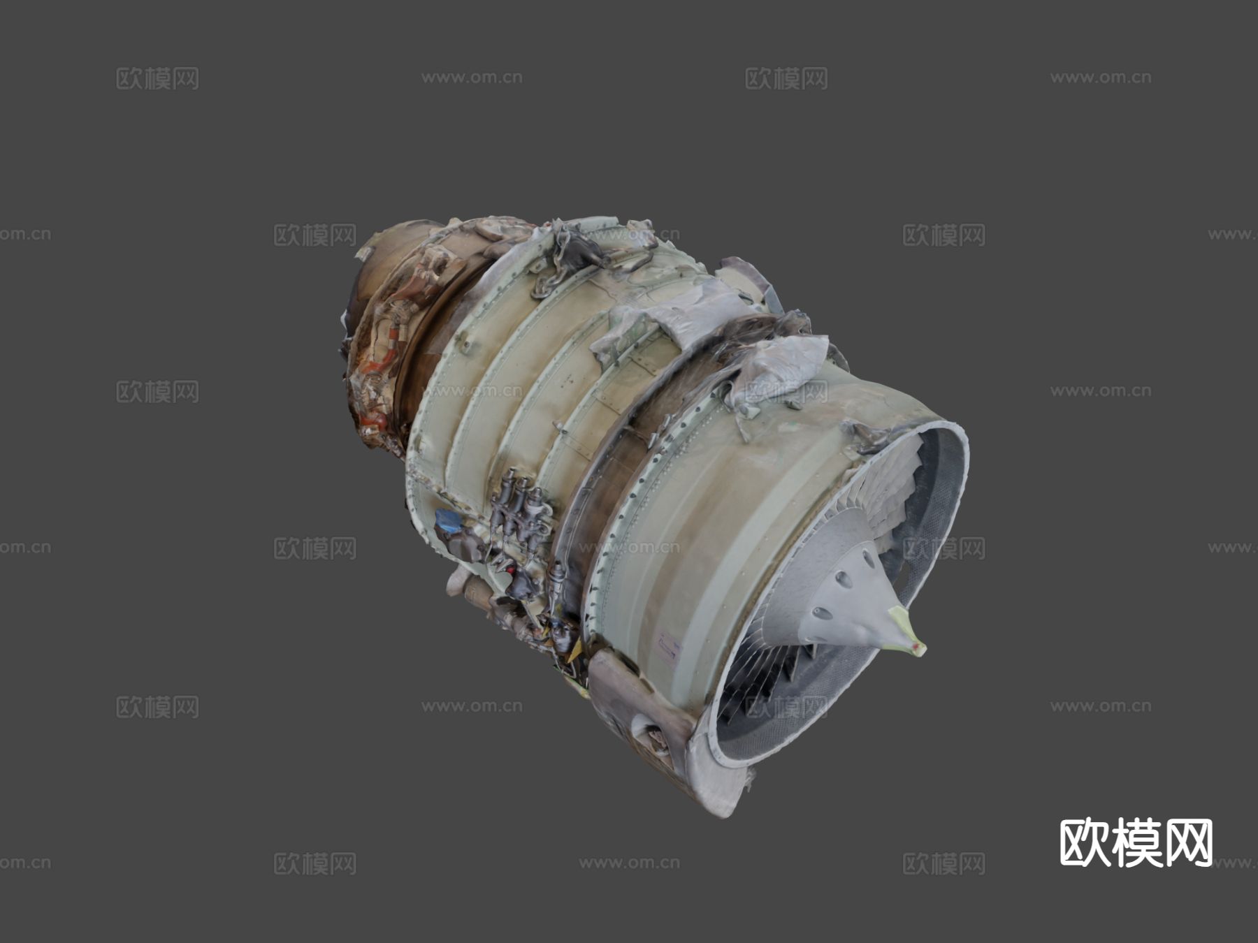 喷气式涡轮发动机su模型下载（渲染图6）