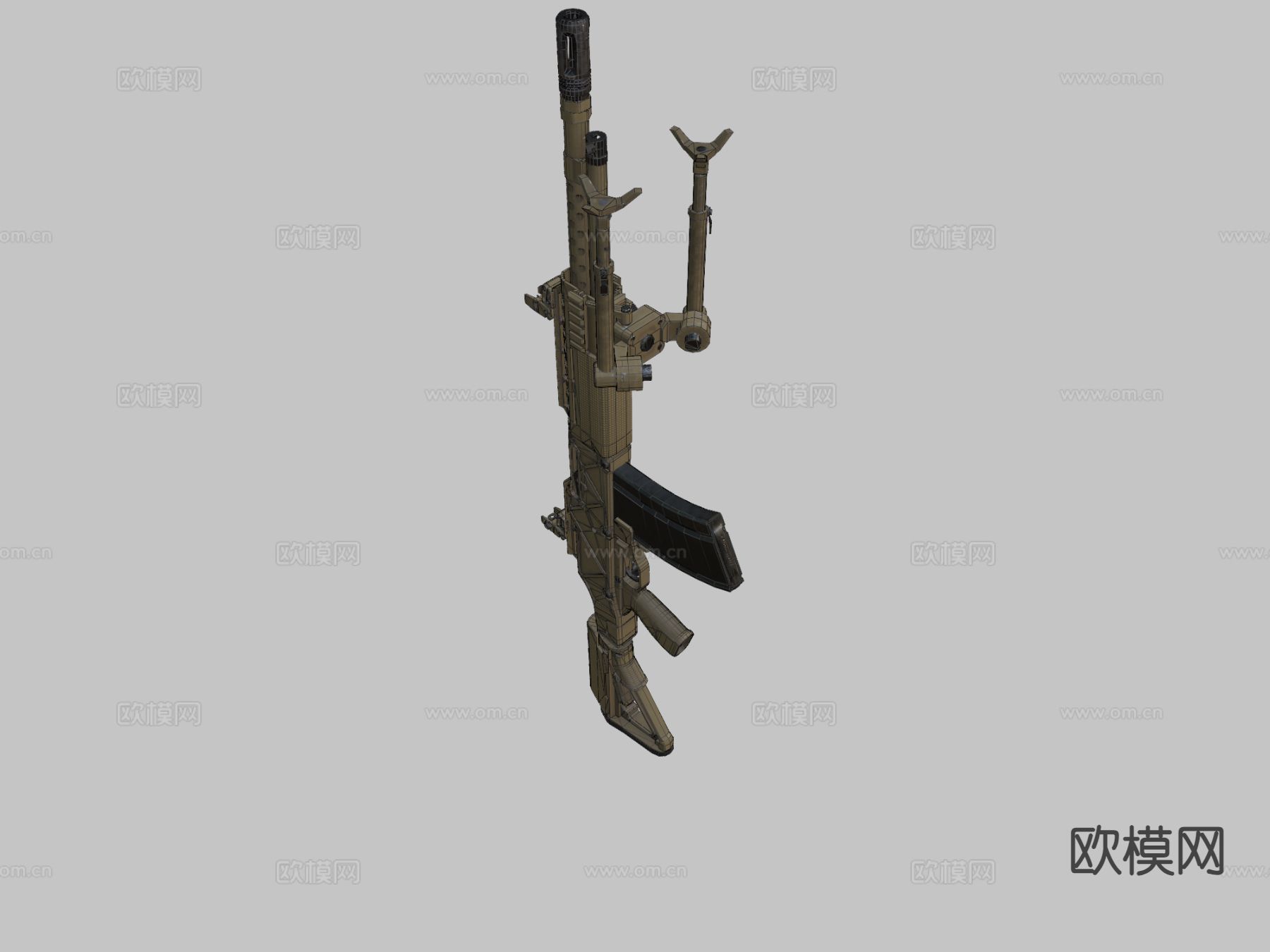 管制武器步枪su模型下载（渲染图1）