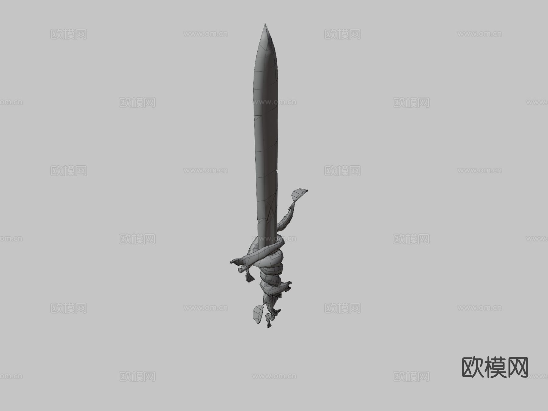 游戏卡通剑su模型下载（渲染图3）