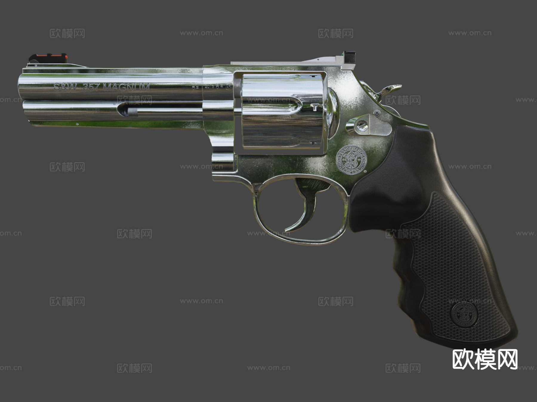 左轮手枪 枪支 枪械su模型下载（渲染图5）