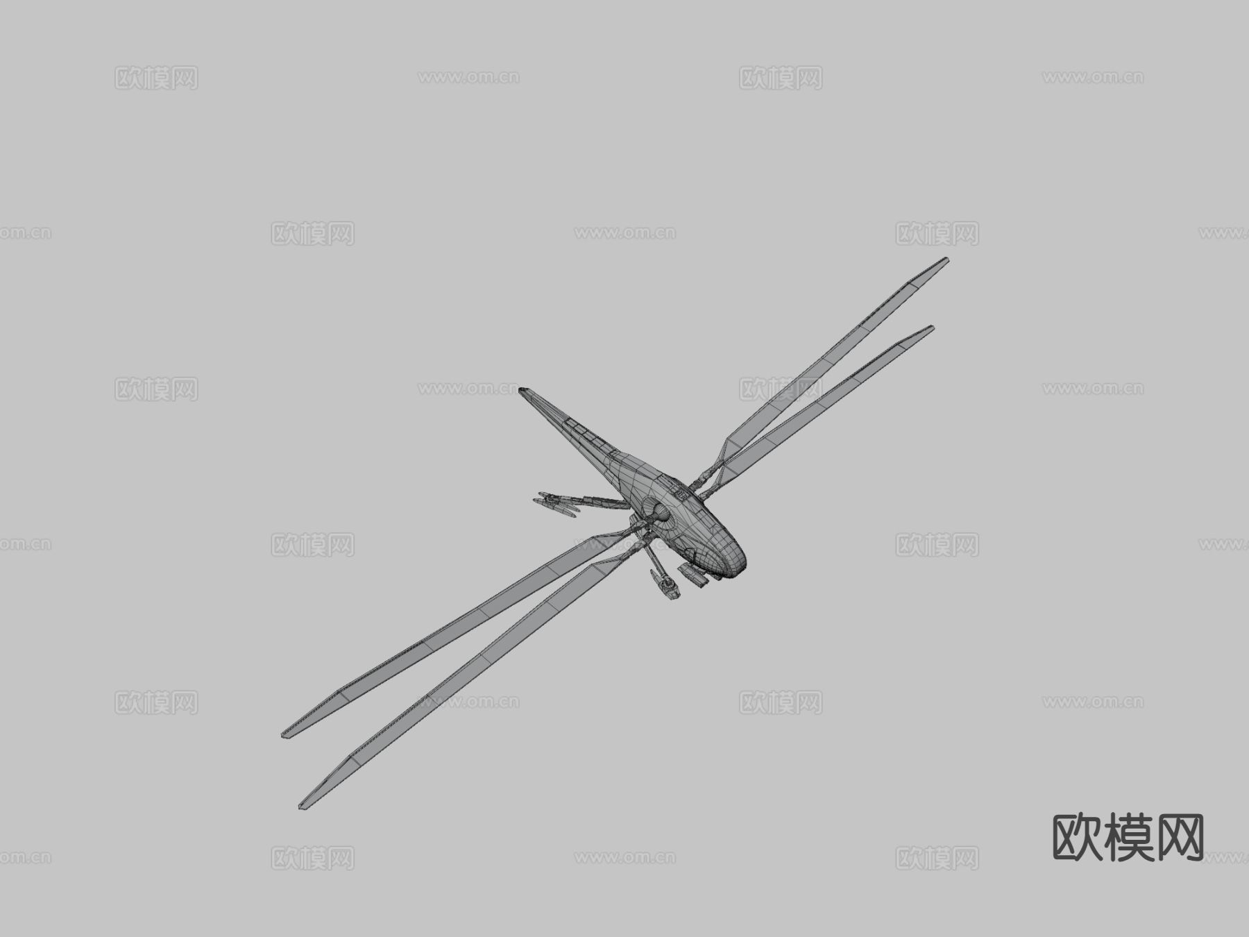 沙丘鸟翼飞行器su模型下载（渲染图3）