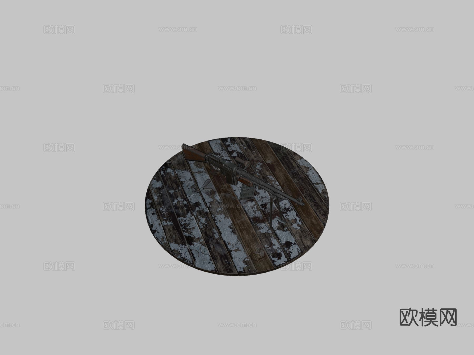 轻机枪 枪支 枪械su模型下载（渲染图1）