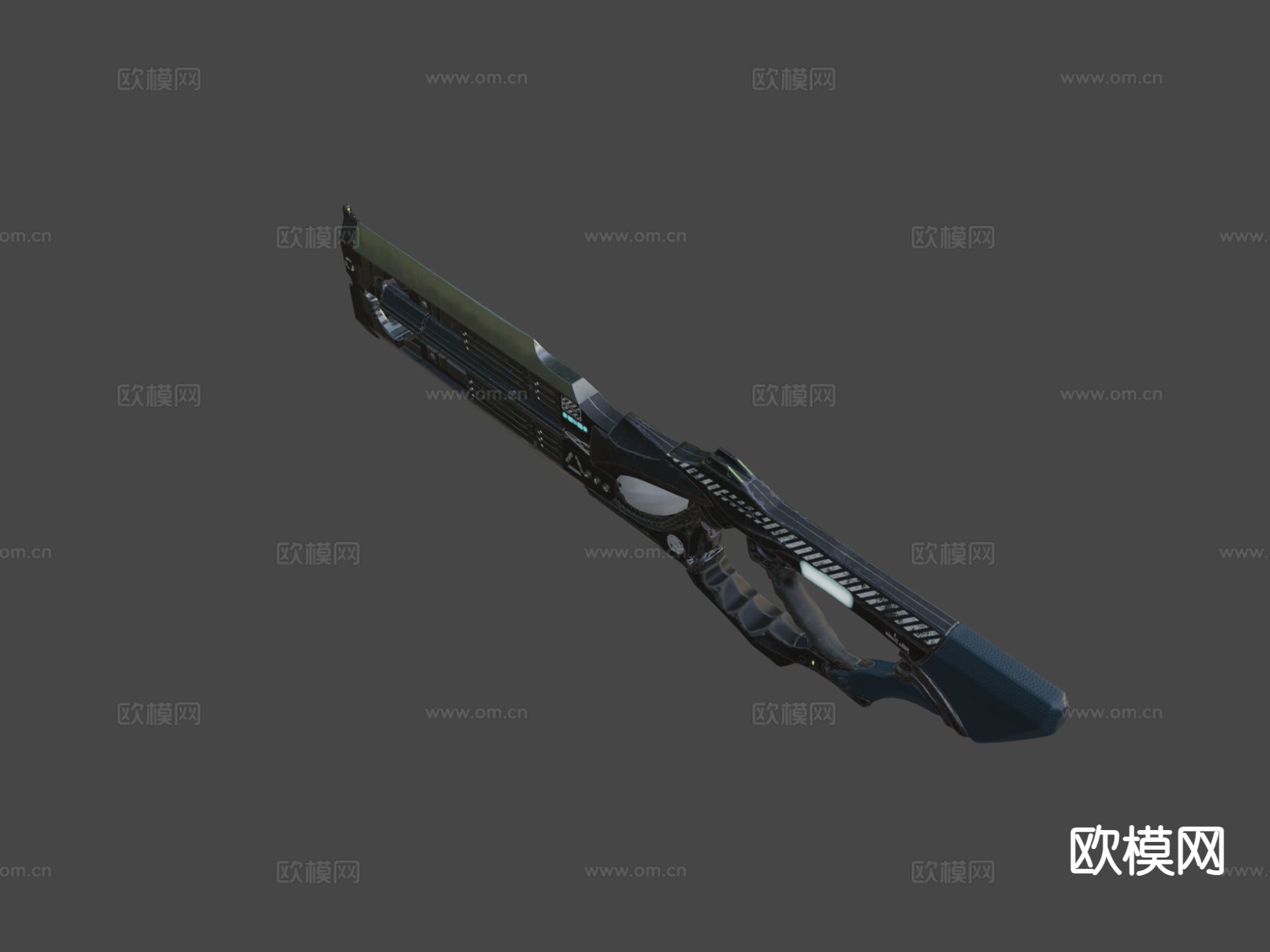 步枪刃su模型下载（渲染图4）