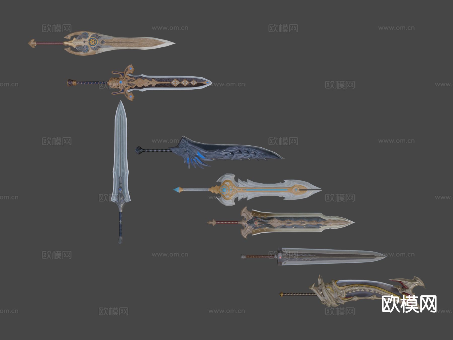 战斗剑包su模型下载（渲染图6）