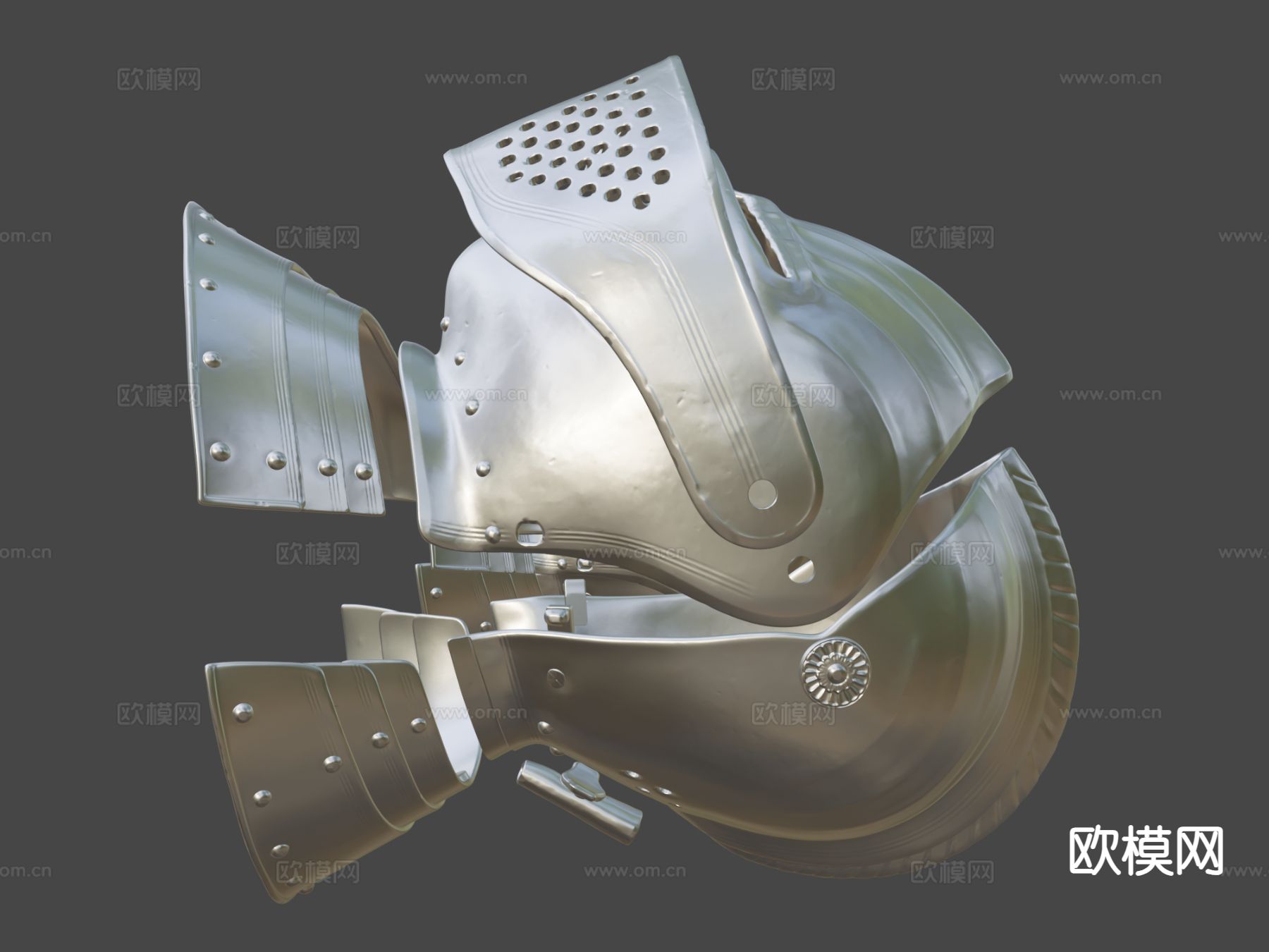 中世纪头盔su模型下载（渲染图4）