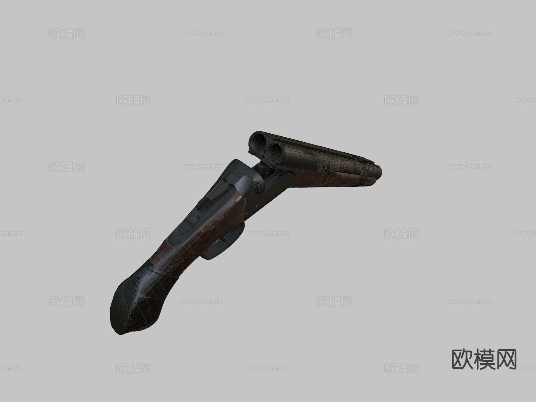 短管猎枪 枪支 枪械su模型下载（渲染图1）