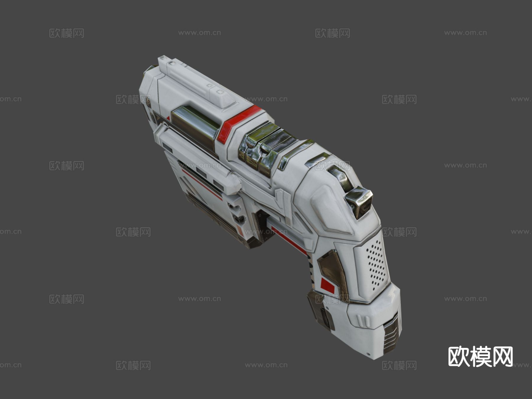 科幻简易手枪su模型下载（渲染图4）