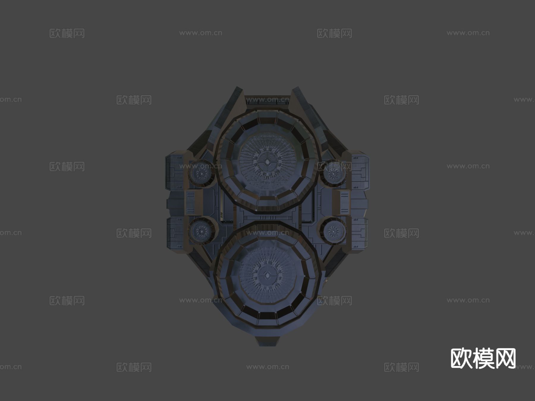 太空重型巡洋舰su模型下载（渲染图4）
