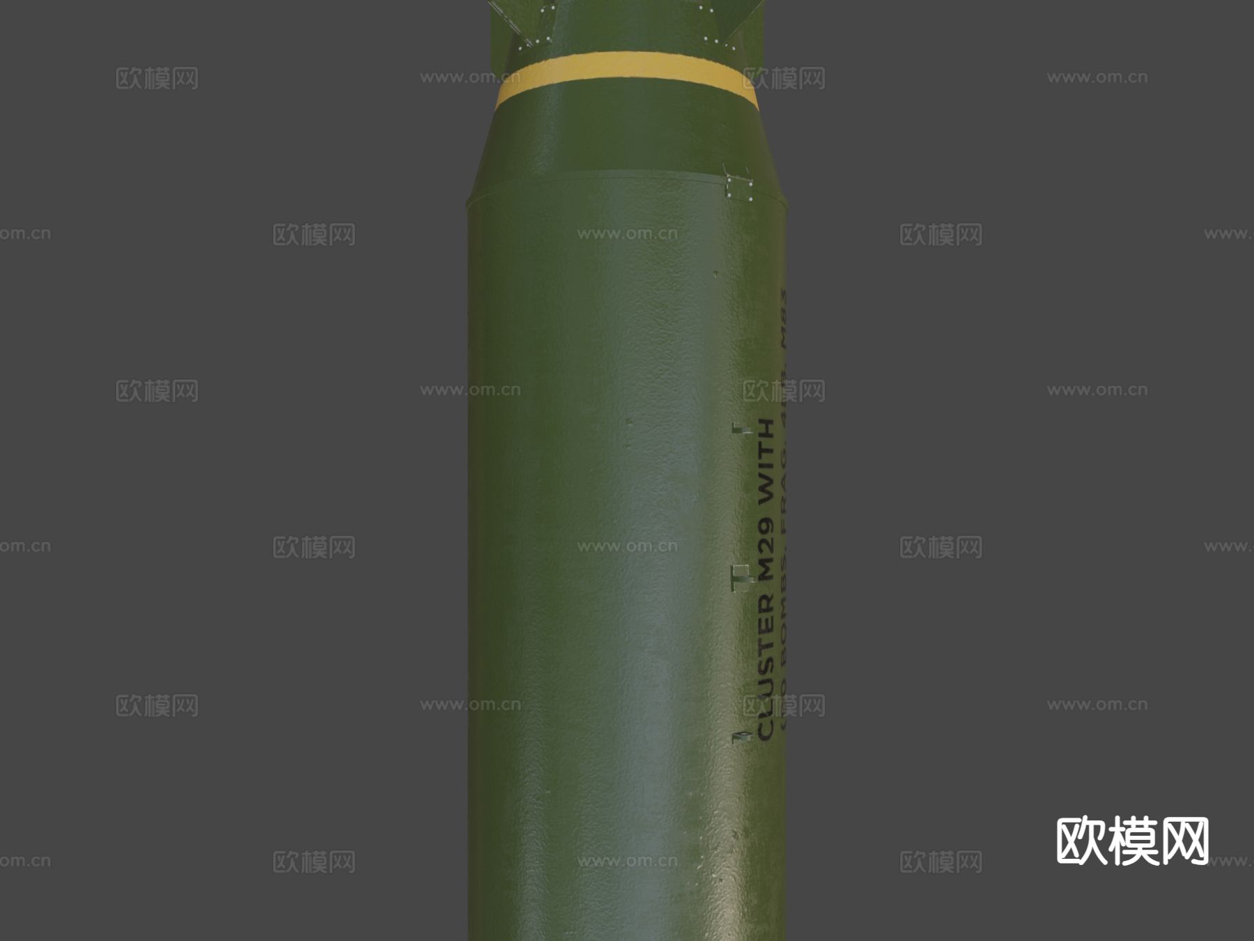 M29导弹 鱼雷su模型下载（渲染图5）