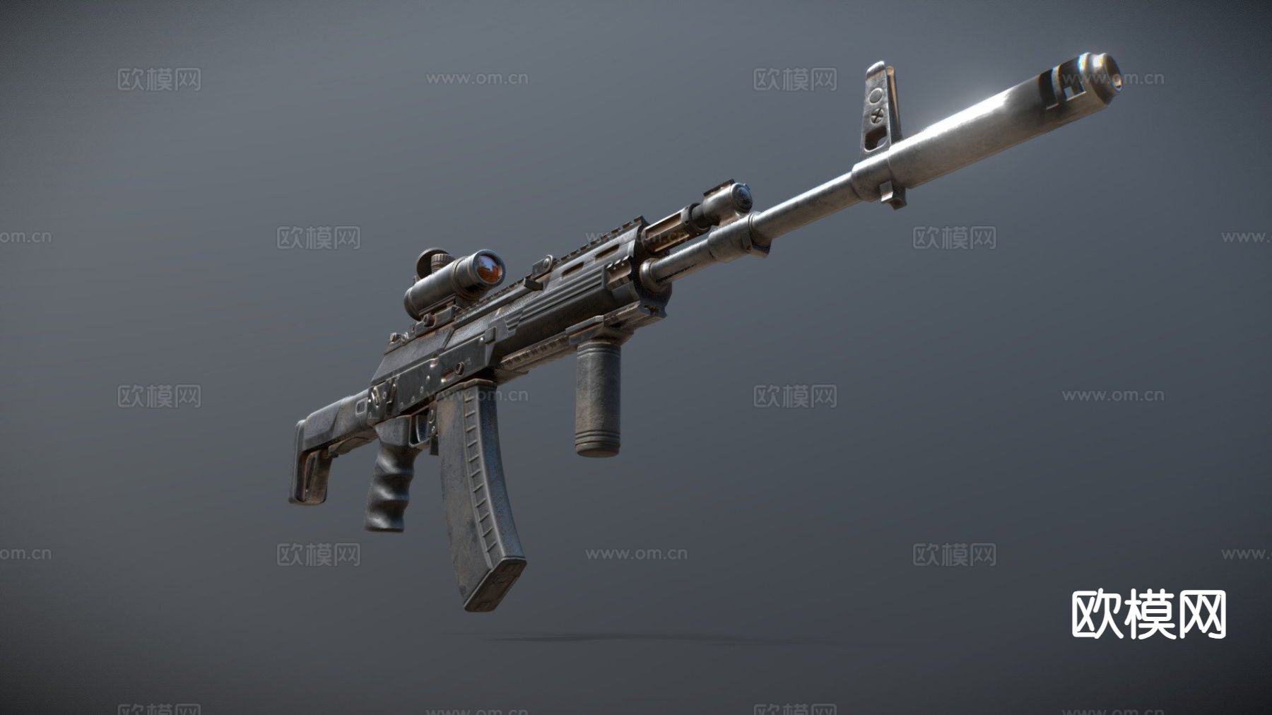 狙击步枪 枪支 枪械su模型下载（渲染图2）