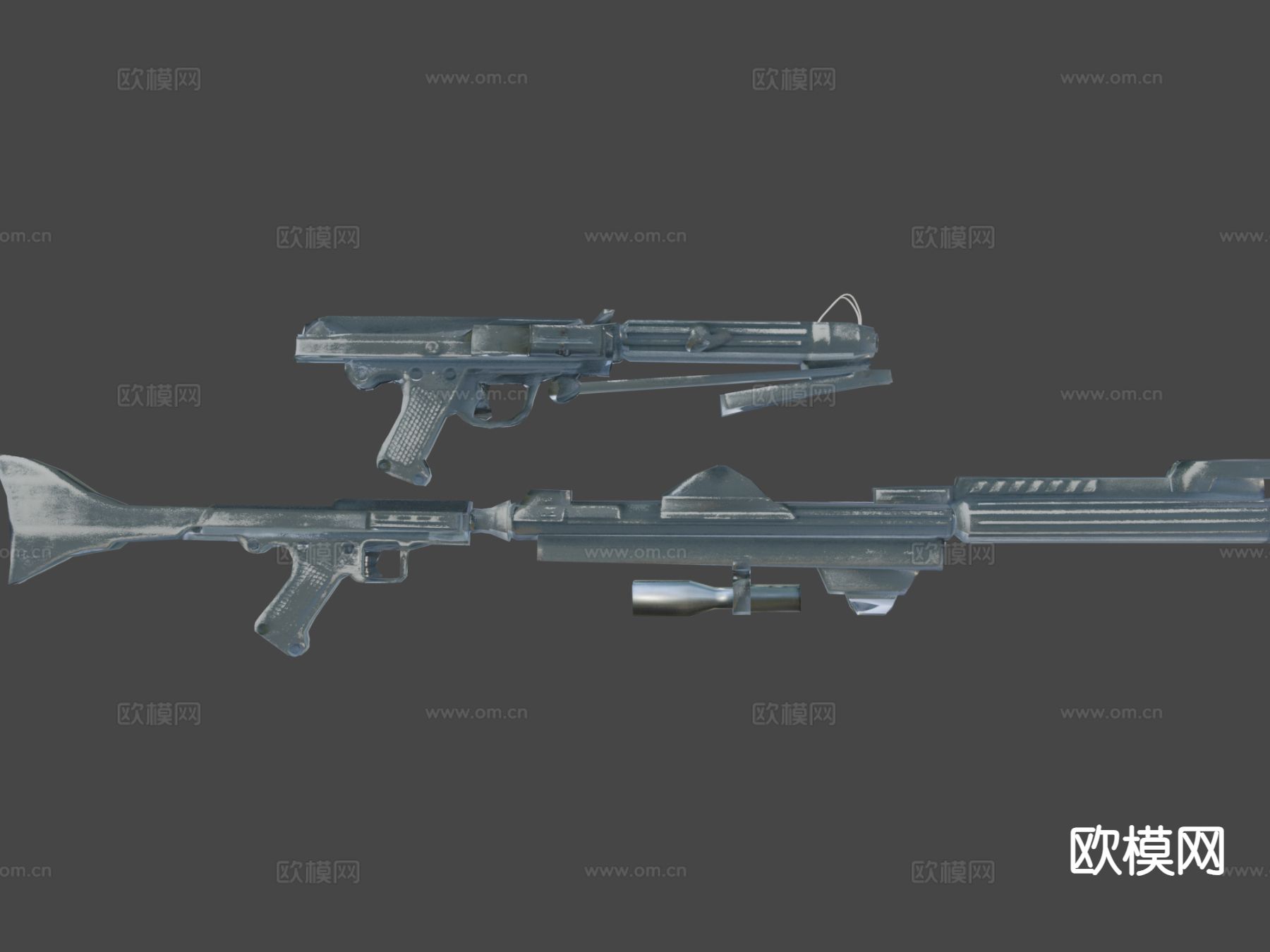 士兵枪 枪支 枪械su模型下载（渲染图4）