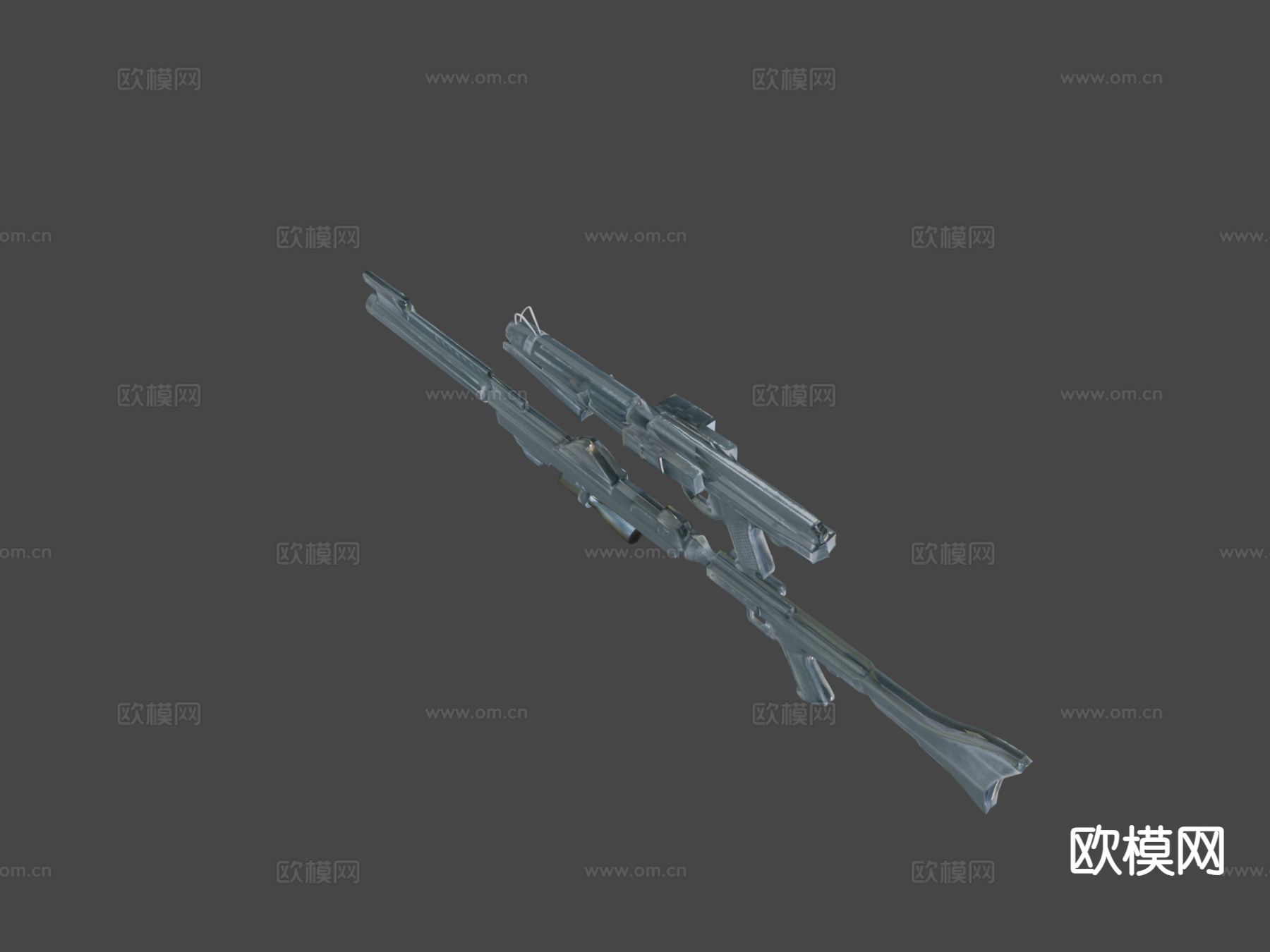 士兵枪 枪支 枪械su模型下载（渲染图5）