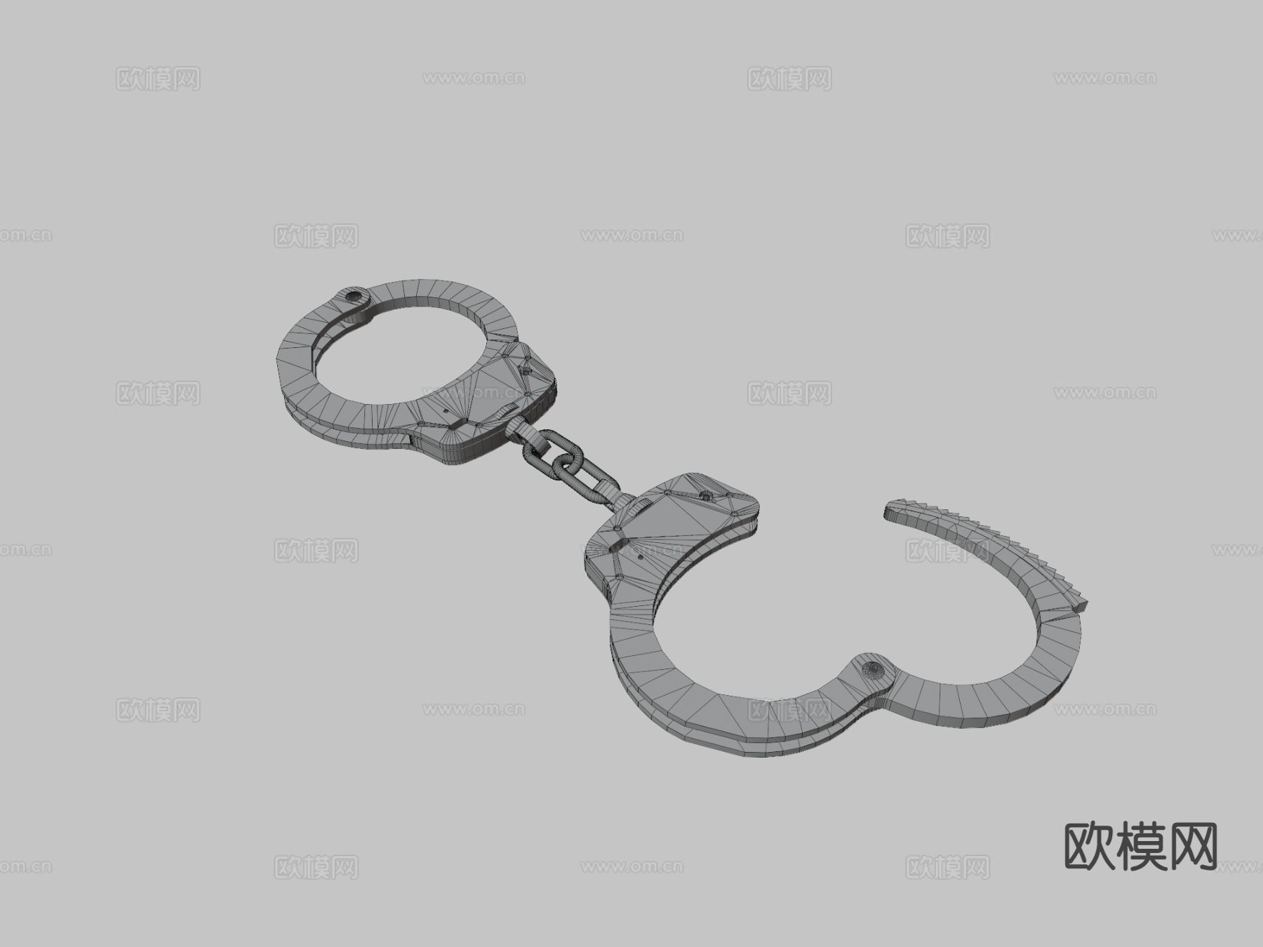 警车手铐su模型下载（渲染图1）