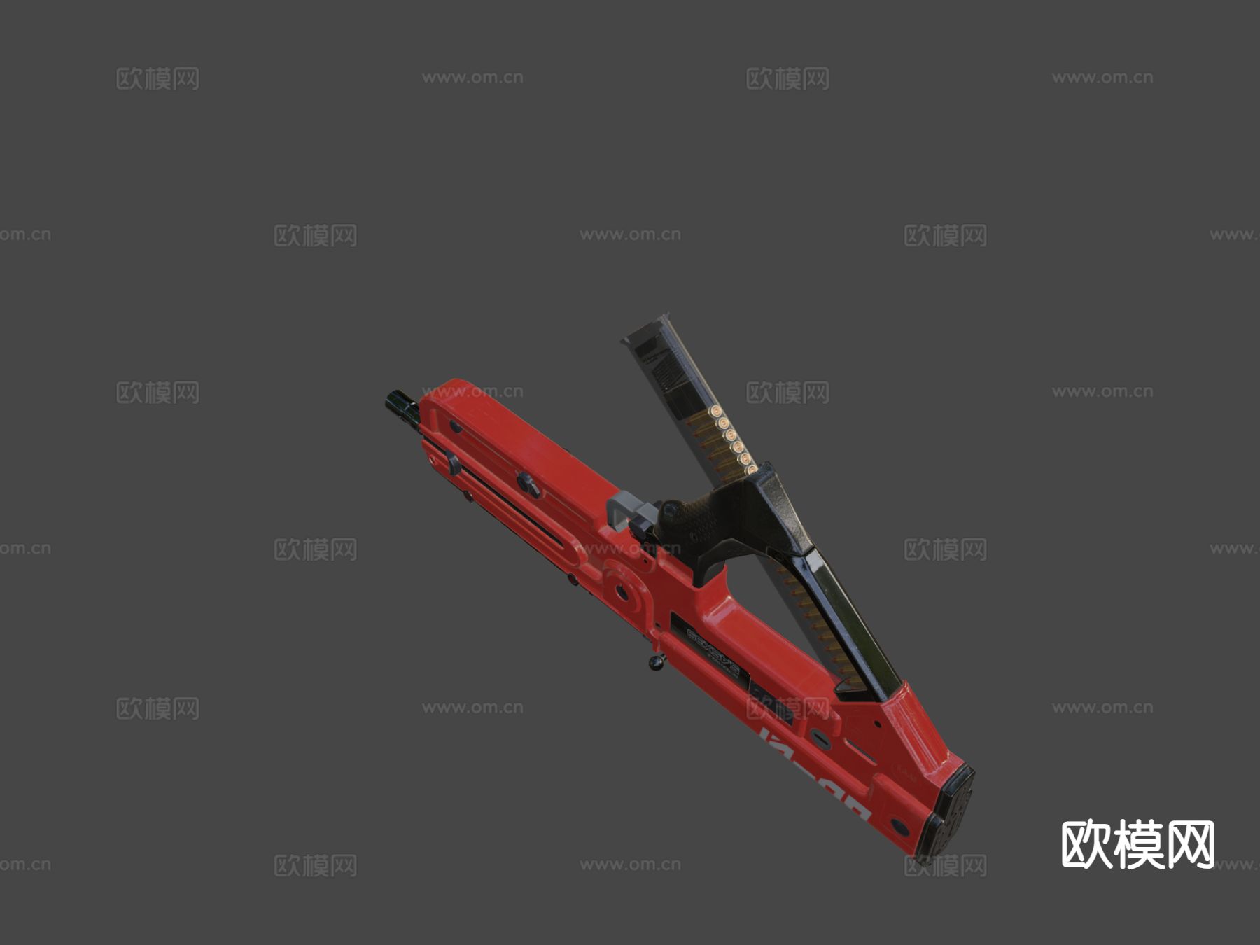 科幻步枪su模型下载（渲染图4）